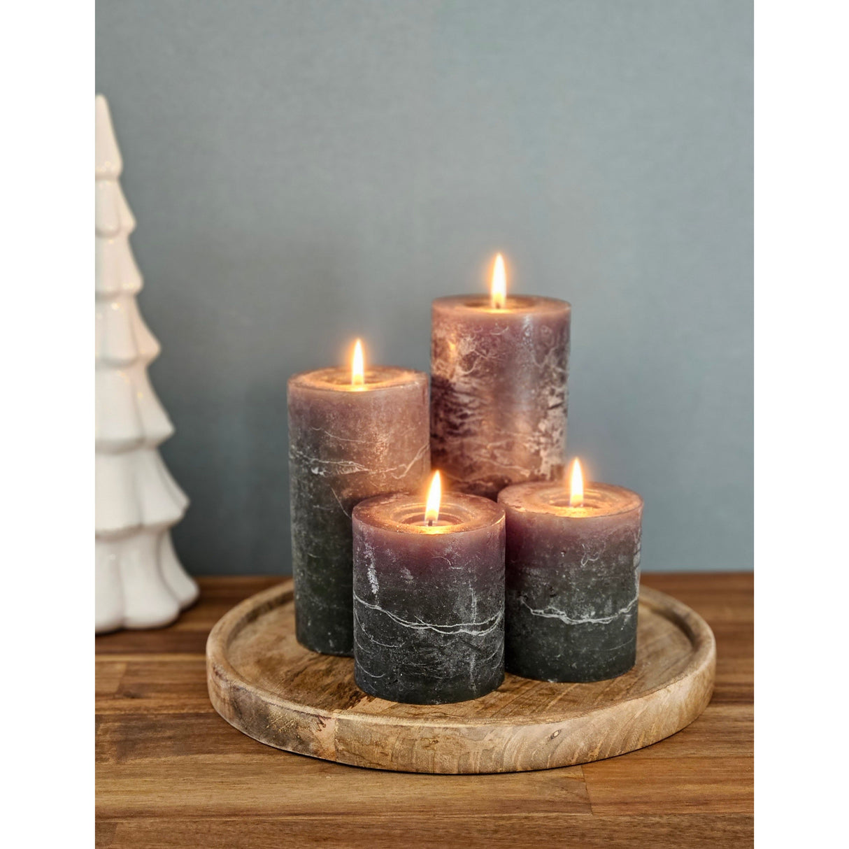 Decorative plate mango wood decorative board coaster jewelry plate tray Ø 25 cm