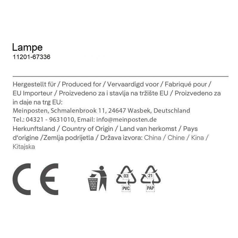 Hanging lamp LED rattan look outdoor indoor 18x16 cm garden lighting