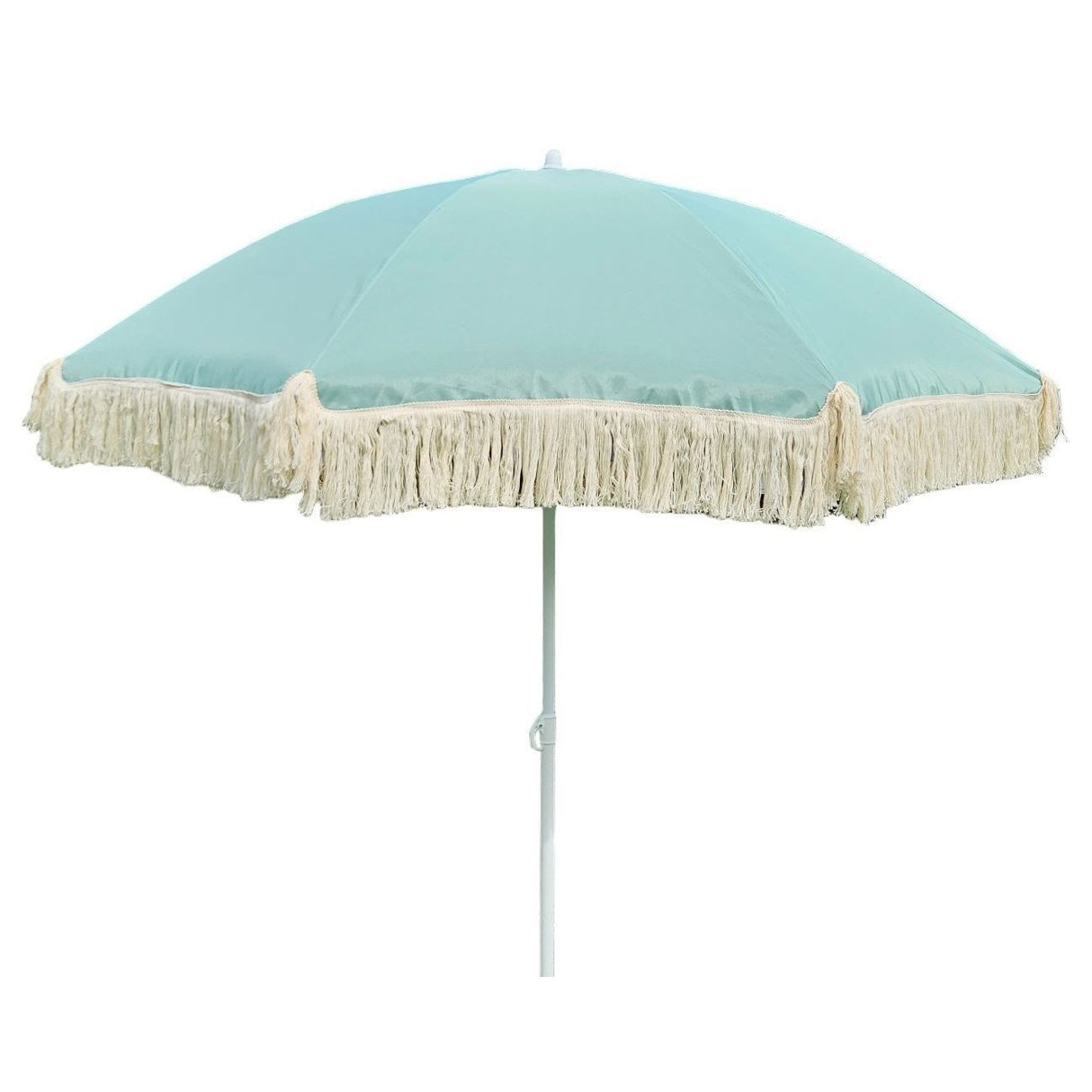 Parasol beach umbrella UV protection with fringes bag foldable Ø 150 cm