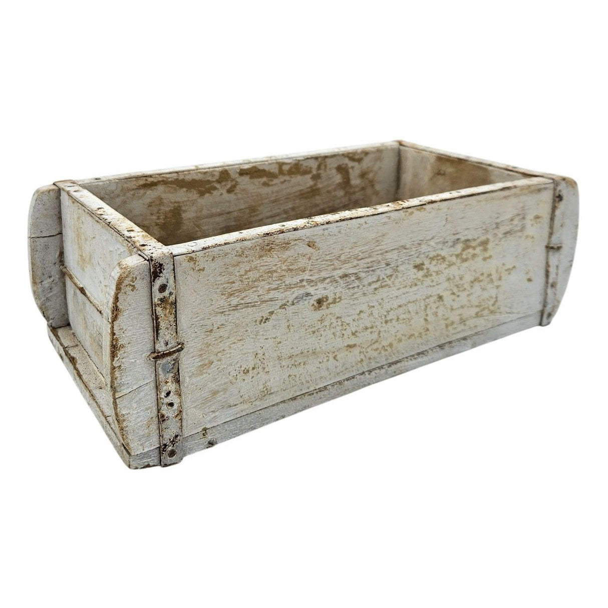 Wooden box white brick shape brick shape box recycled wood box 30 cm