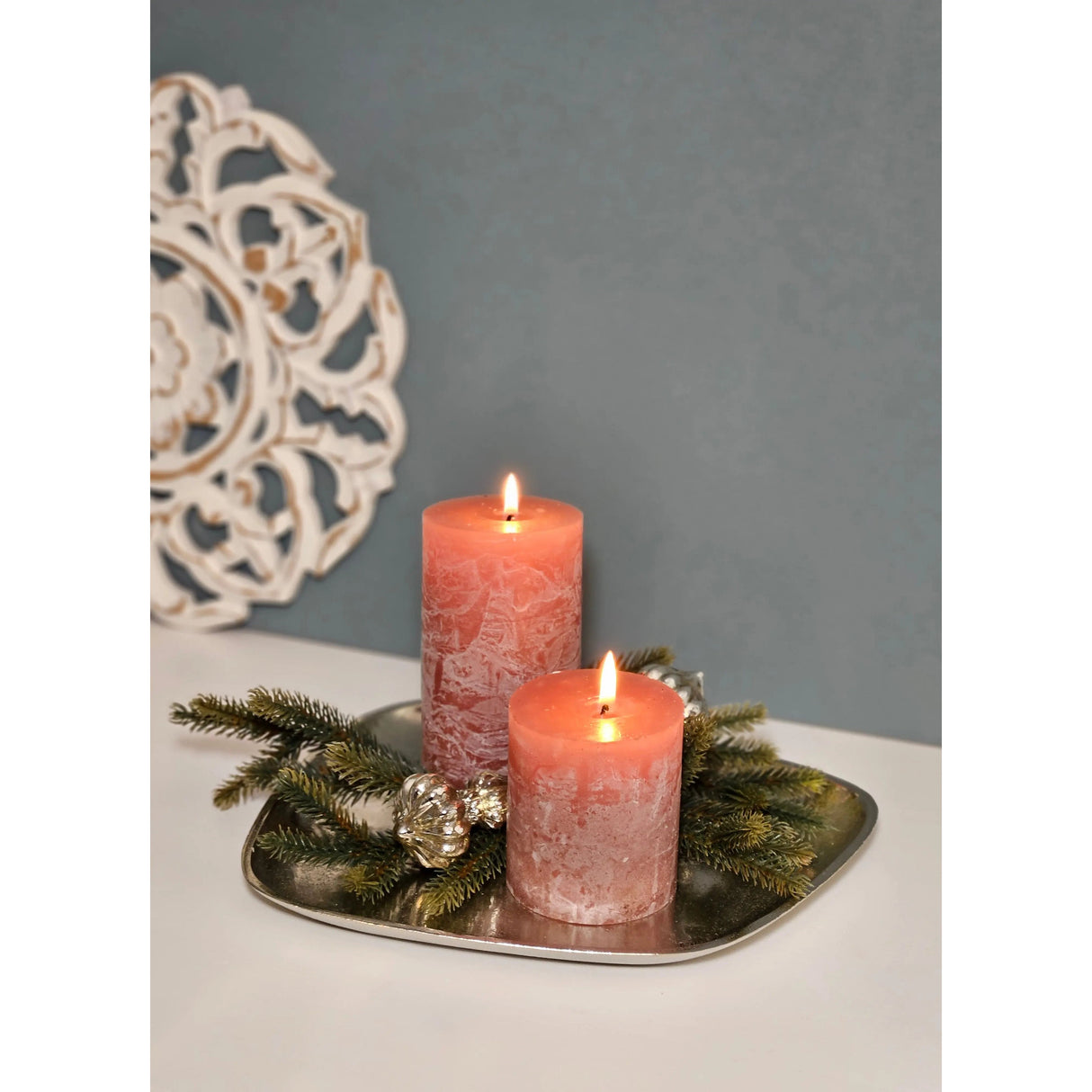 Decorative plate metal silver decorative bowl metal plate decorative bowl plate 25 x 22 cm