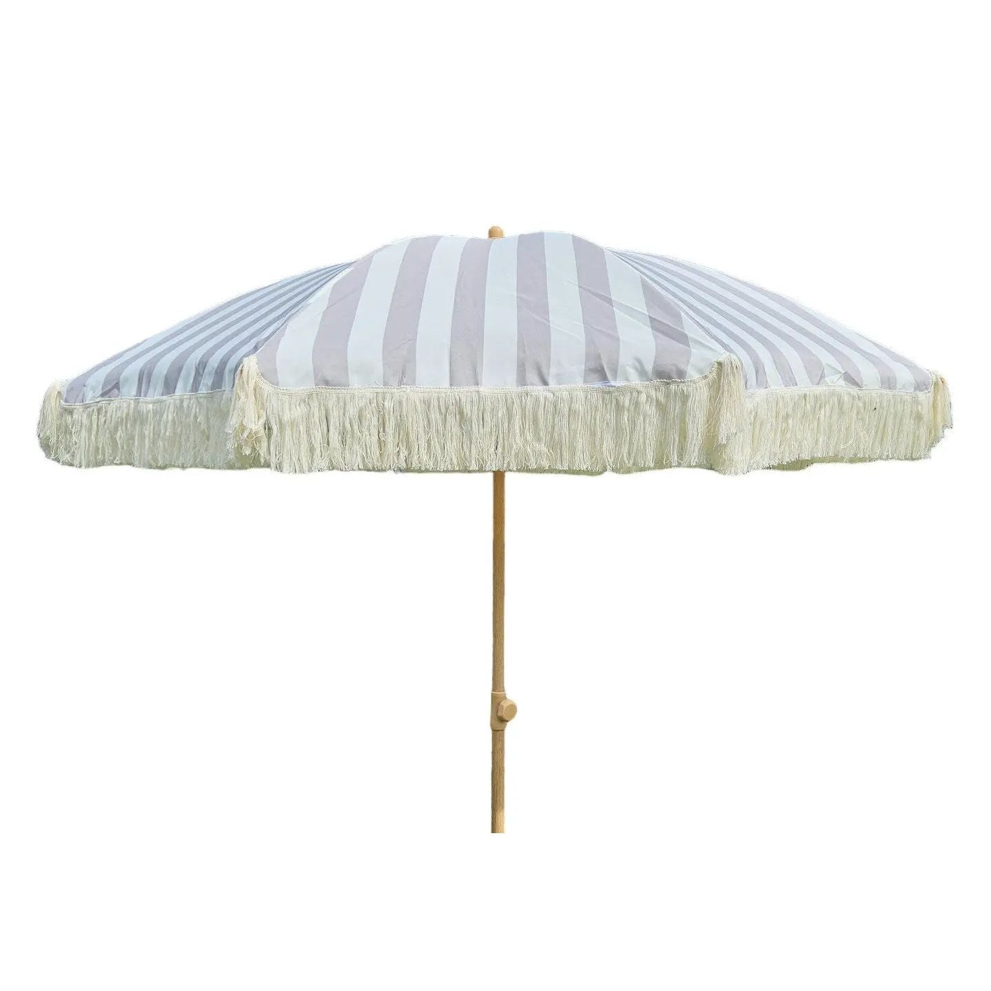 Sonnenschirm Strandschirm Schirm gesteift mit Fransen maritim UV Schutz Ø 180 cm Meinposten