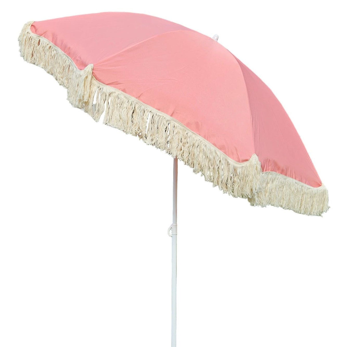 Parasol beach umbrella UV protection with fringes bag foldable Ø 150 cm