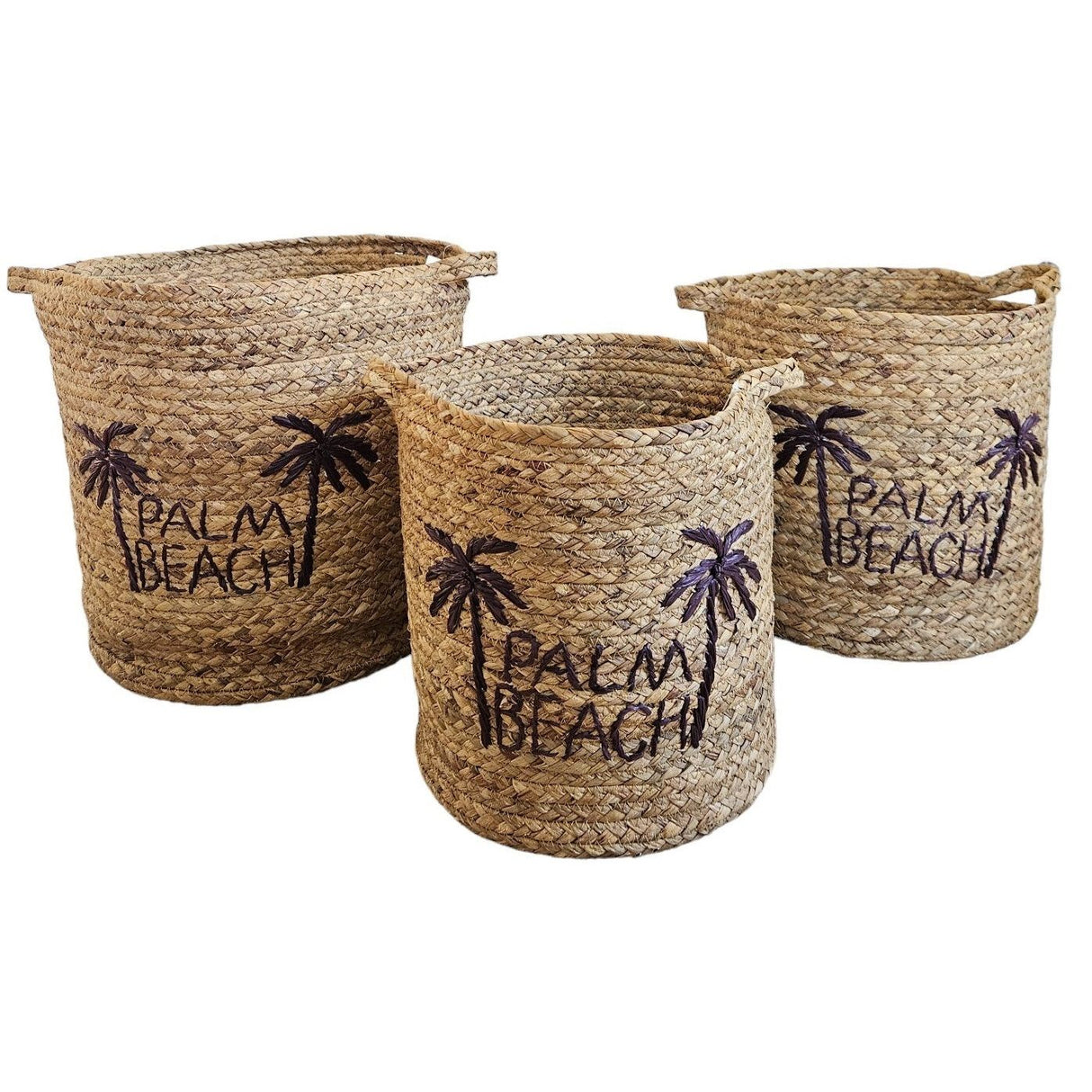 Basket baskets storage basket water hyacinth laundry basket round palm trees 3 sizes