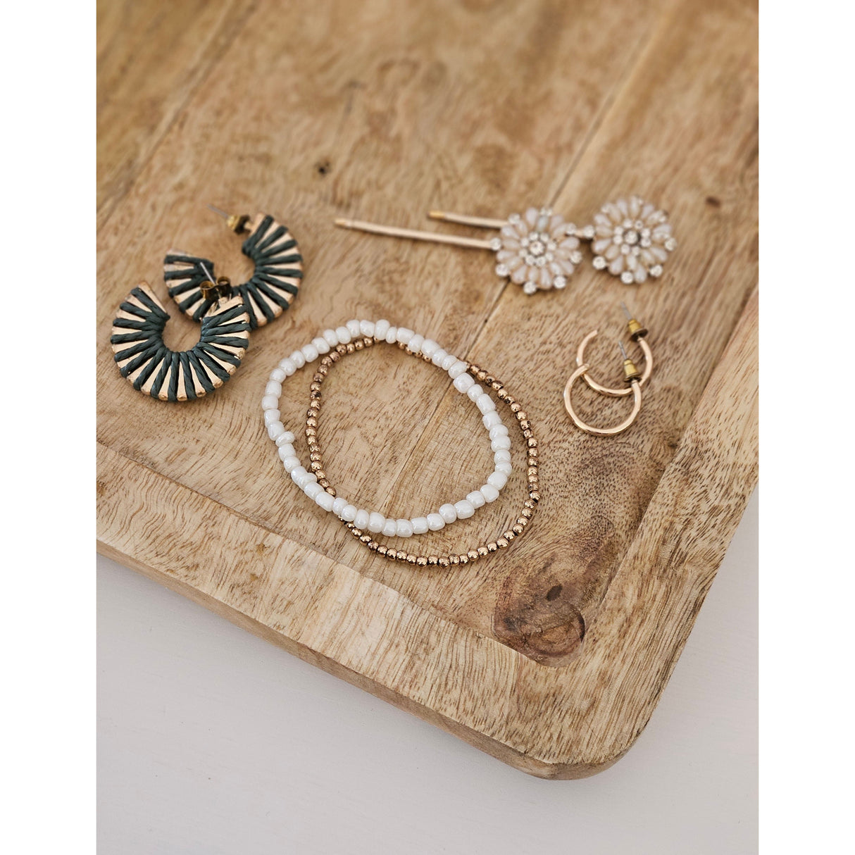 Tray mango wood wooden tray mango wood plate decoration brown light brown 24x24 cm