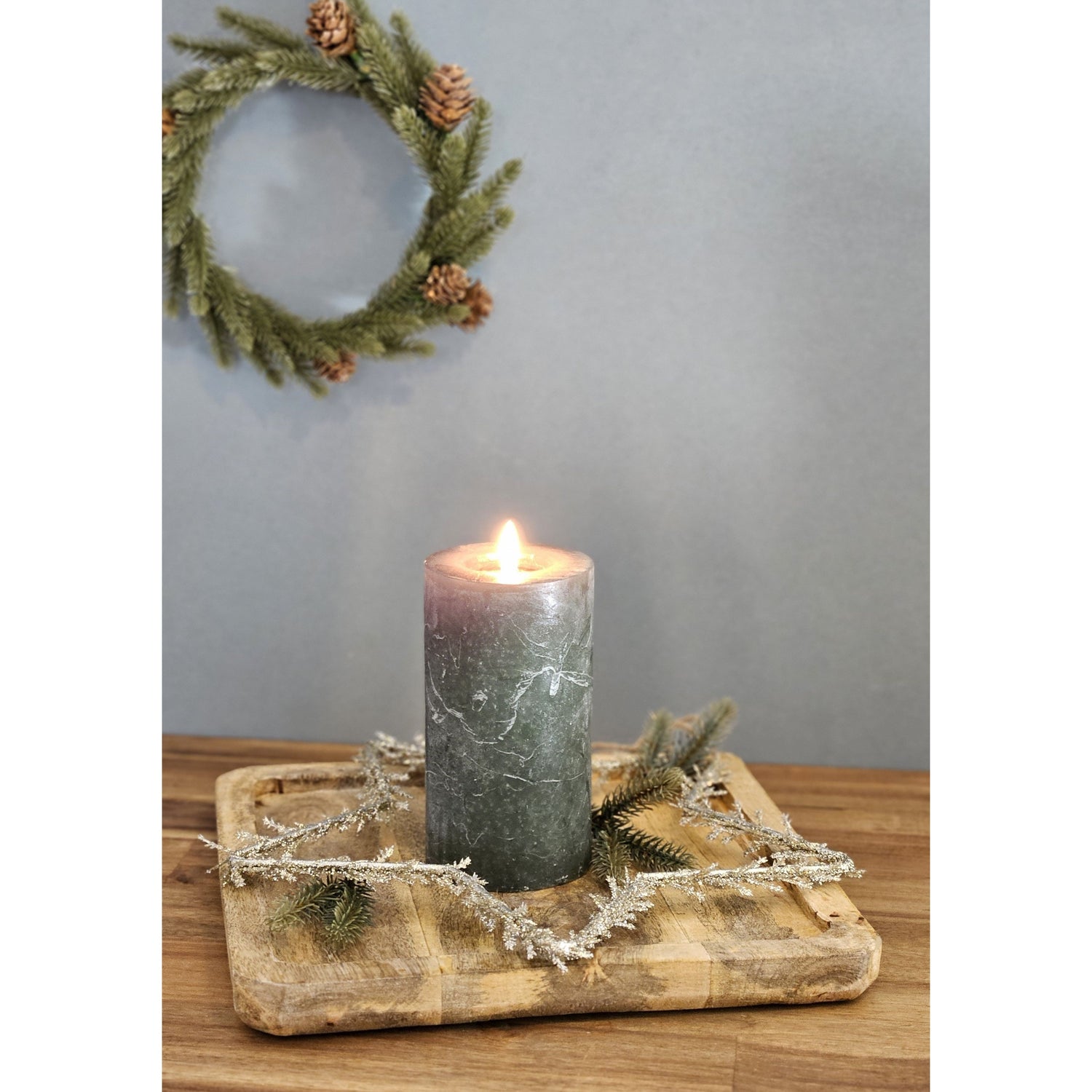 Tray mango wood wooden tray mango wood plate decoration brown light brown 24x24 cm