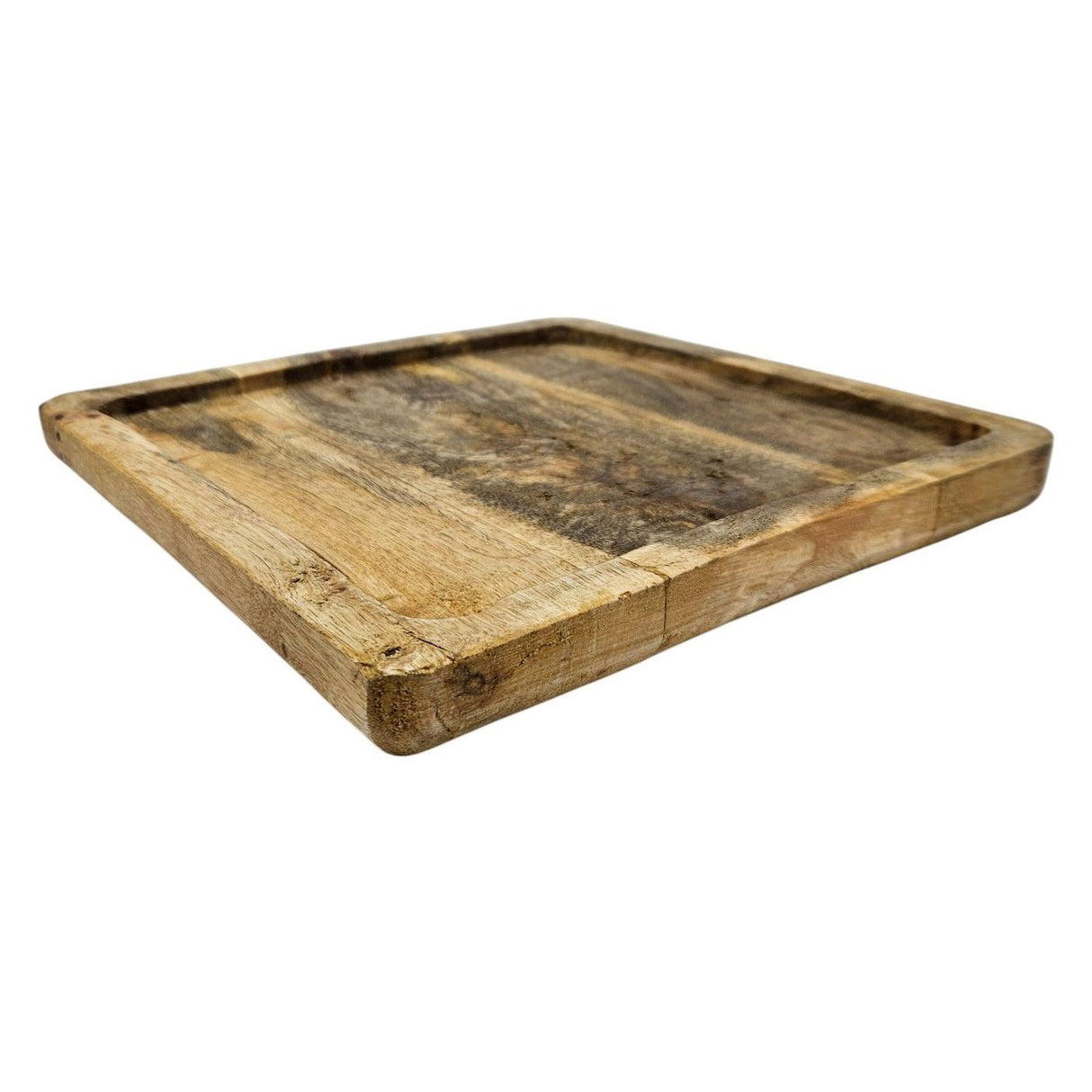 Tray mango wood wooden tray mango wood plate decoration brown light brown 24x24 cm