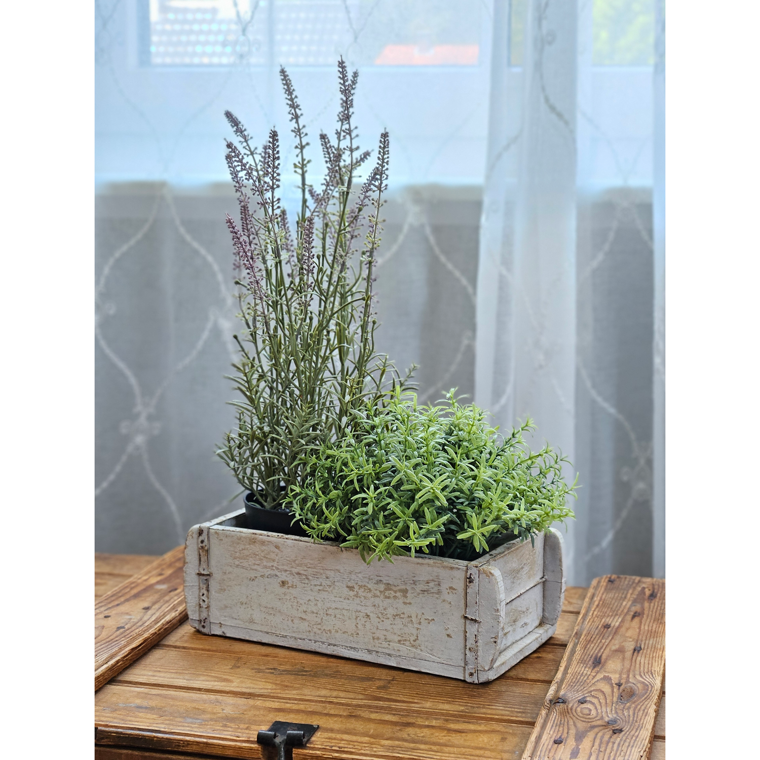 Wooden box white brick shape brick shape box recycled wood box 30 cm