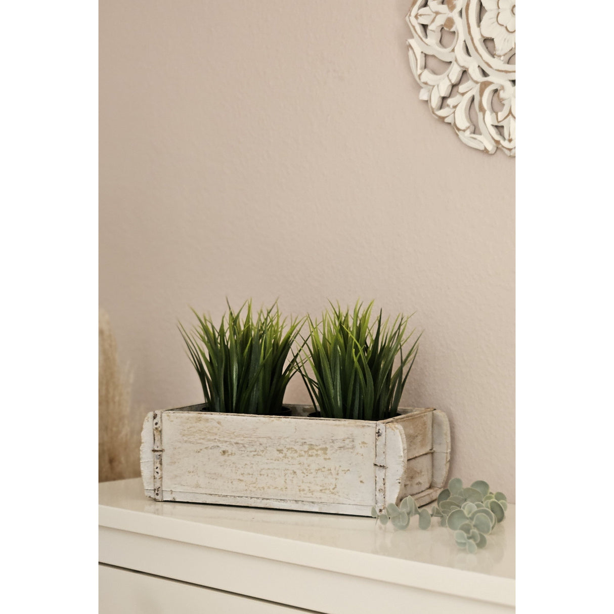 Wooden box white brick shape brick shape box recycled wood box 30 cm