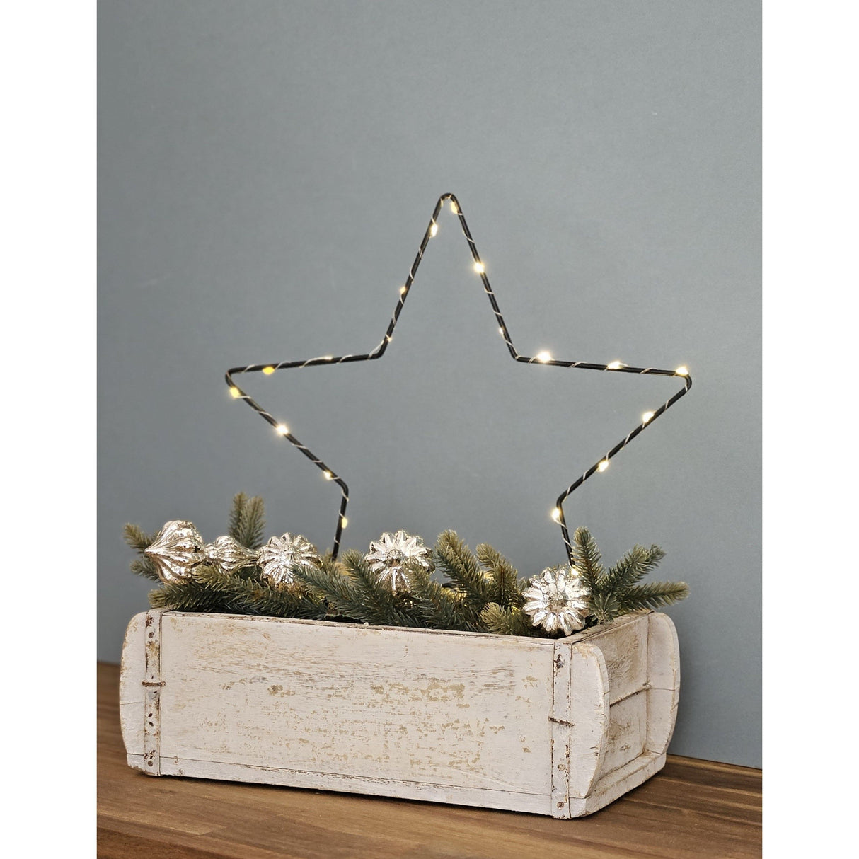 Wooden box white brick shape brick shape box recycled wood box 30 cm