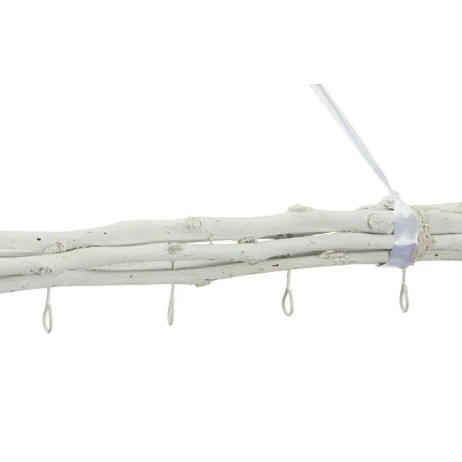 Decorative branches white wood 8 hooks window decoration hanging branch decorative branch hanging branches 80 cm