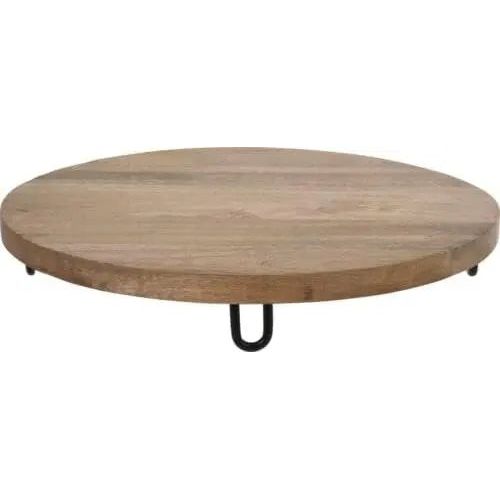 Decorative board wood mango wood wooden board board bowl mango plate with feet Ø 39 cm