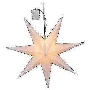 Star Christmas star 12 LED 60cm white battery-operated indoor outdoor timer