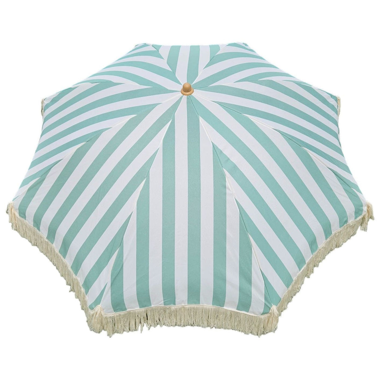 Parasol beach umbrella umbrella striped with fringes maritime UV protection Ø 180cm