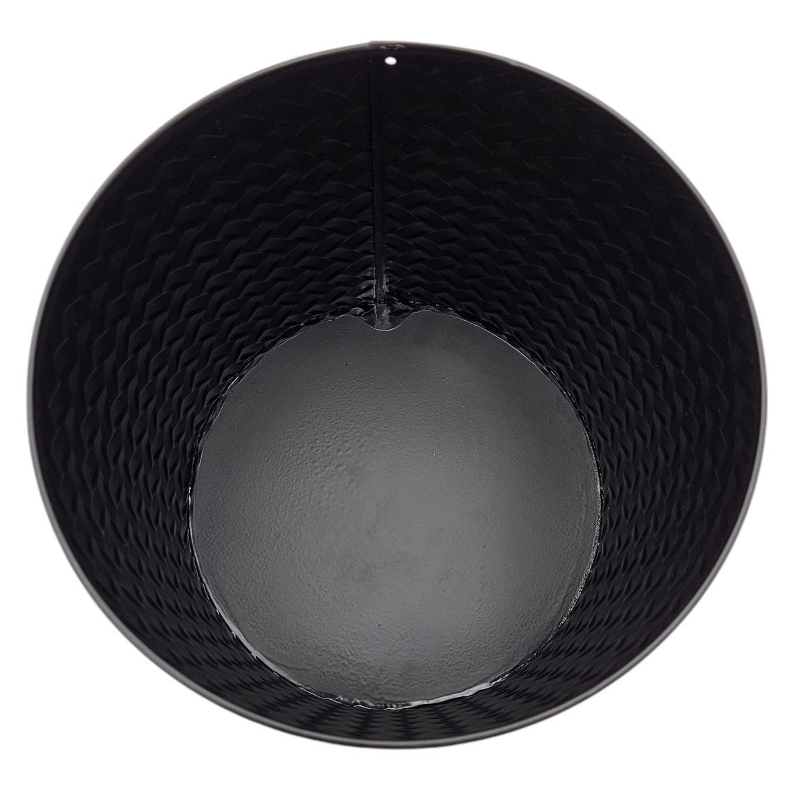 Flowerpot planter pot pot set of 3 black round metal matt