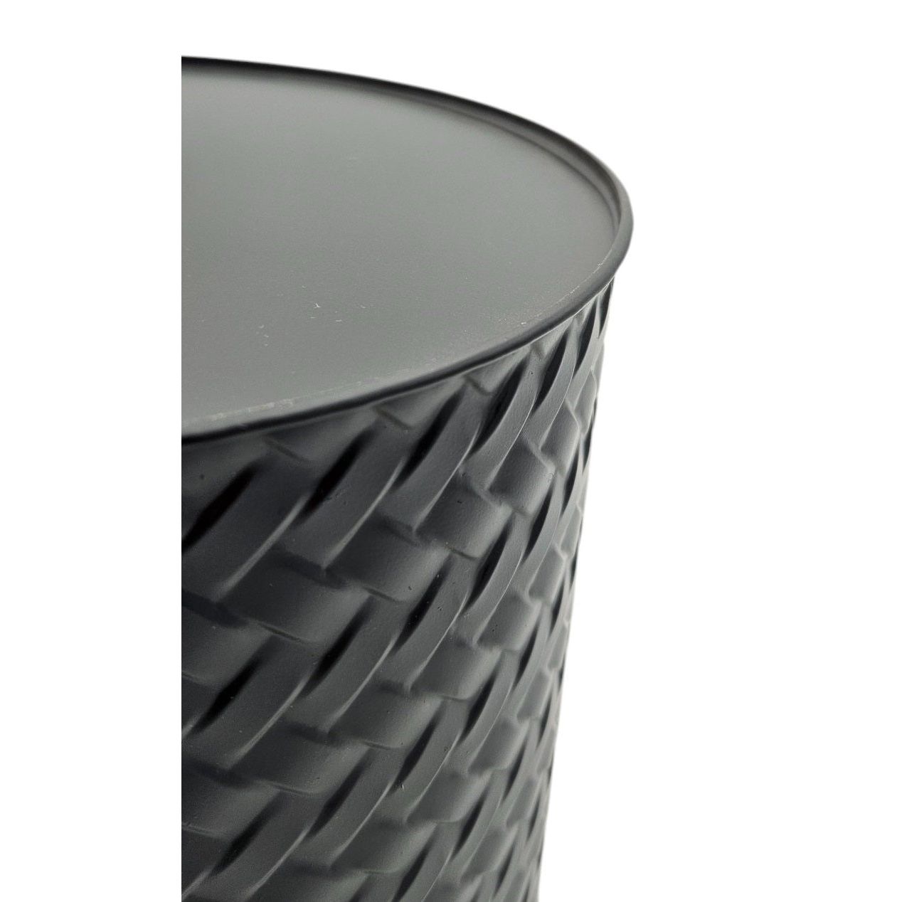 Flowerpot planter pot pot set of 3 black round metal matt