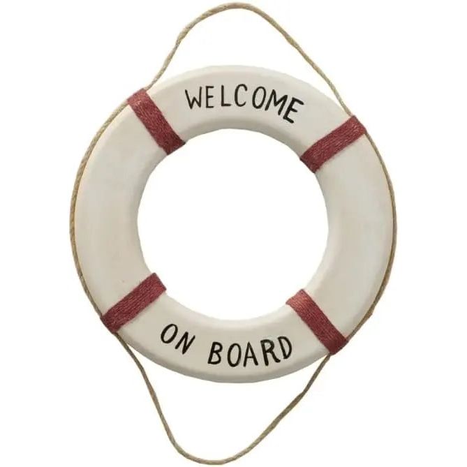 Wall picture lifebuoy maritime red 20 cm wood wall decoration jute decoration kitchen