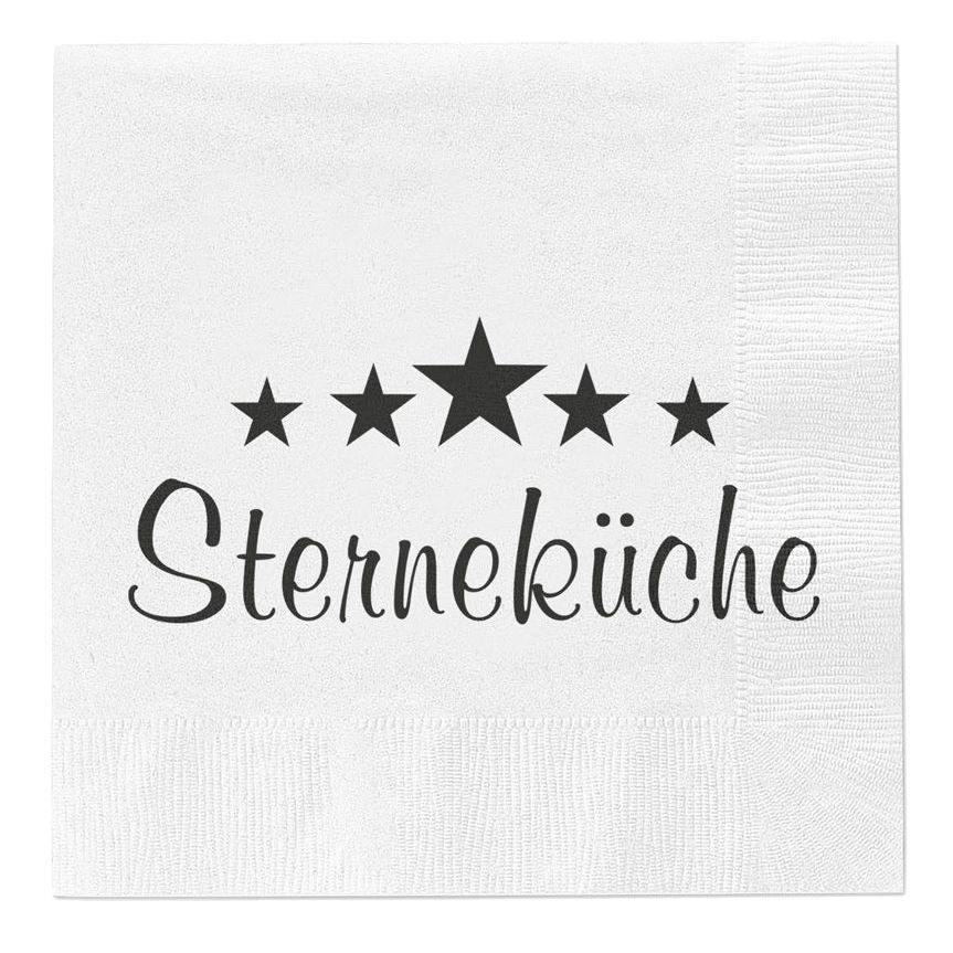 Napkins star cuisine 80 pieces party saying celebration party table decoration white 33x33 cm