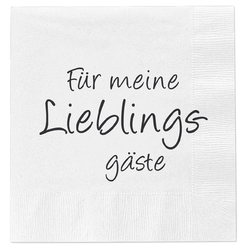 Napkins For my favorite guests 80 pieces Party celebration table decoration 33x33 cm