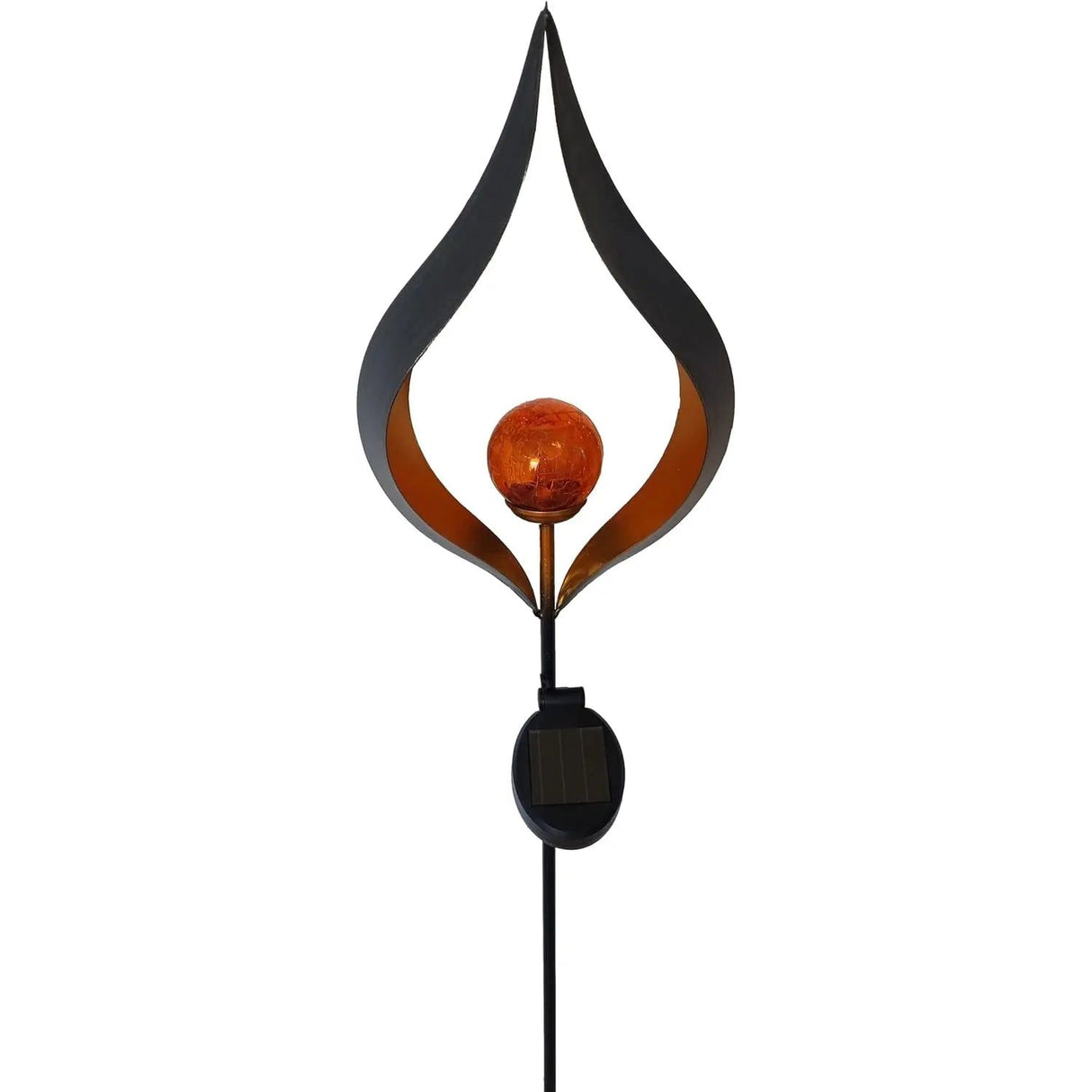 Solar light SKY Solar solar lamp black metal height 90 cm flame