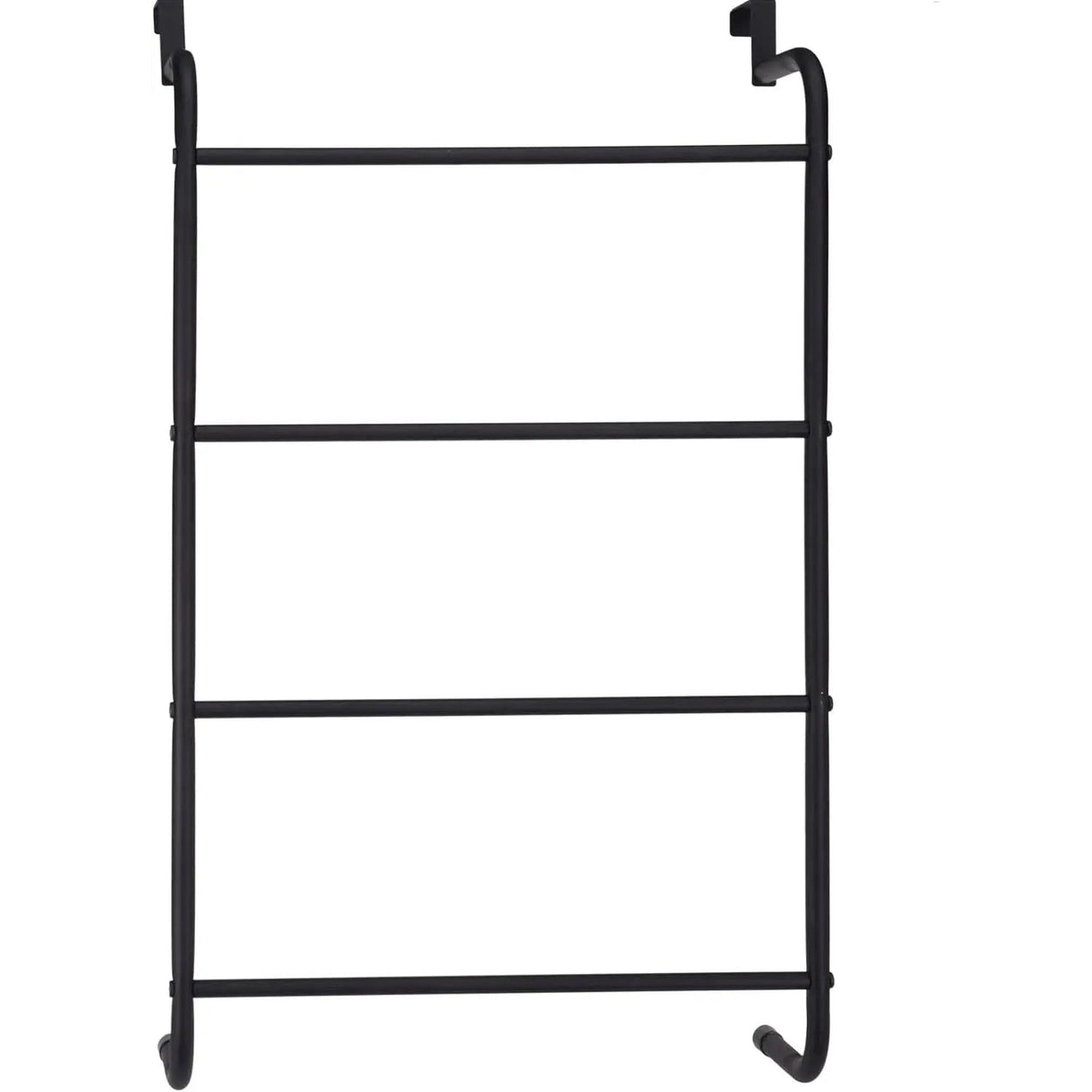 Door towel holder black 44 x 73 cm hook for bathroom shelf industrial look
