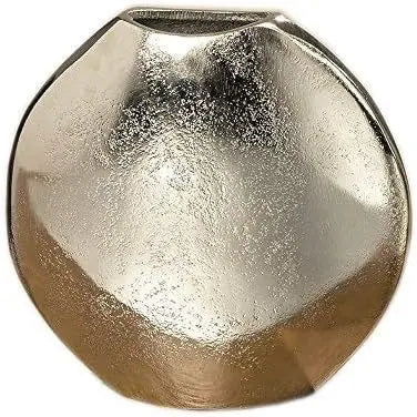 Decorative vase vase silver metal round decorative metal vase table decoration aluminum solid