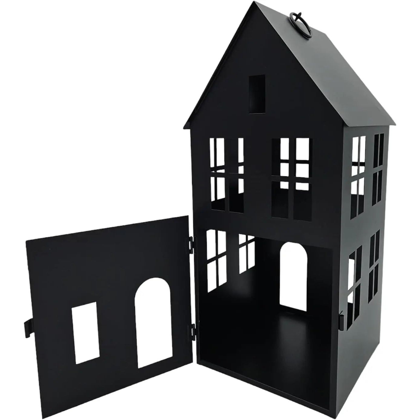 House metal black decoration myposten 3 set lanterns wind light