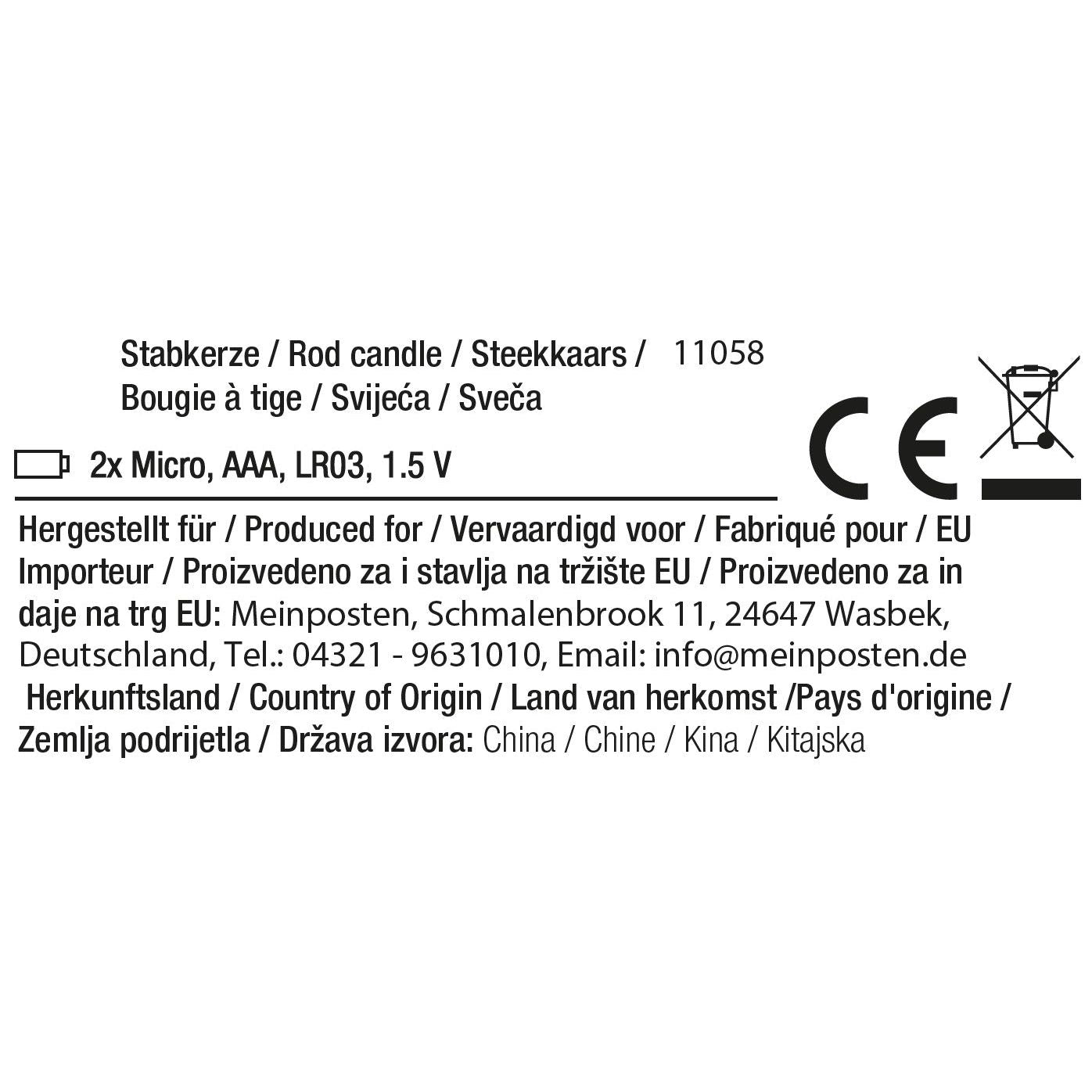 Candle LED set of 2 battery operated warm white flickering stick candles cream red wax