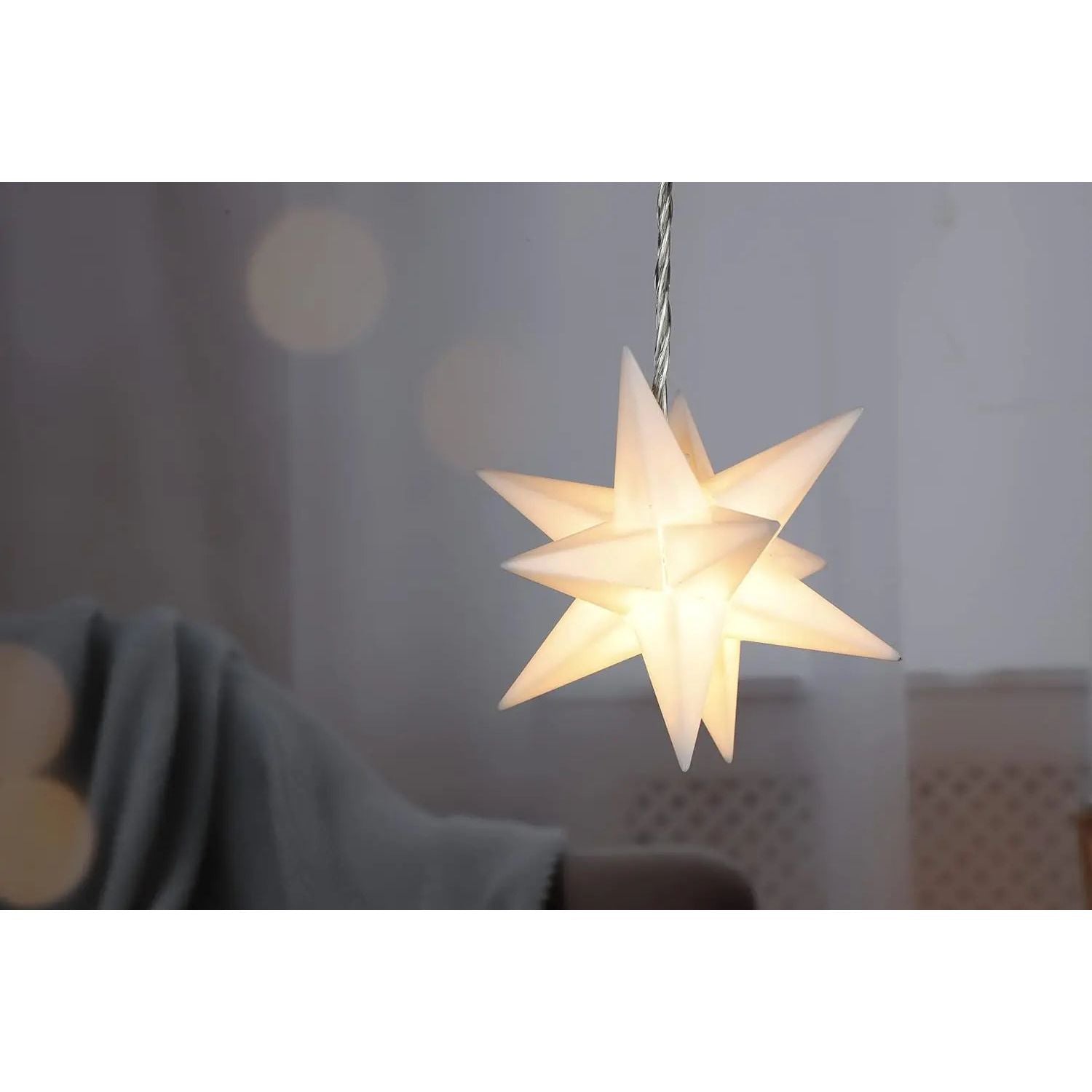 Star curtain star curtain LED warm white light curtain light chain 120x160 cm