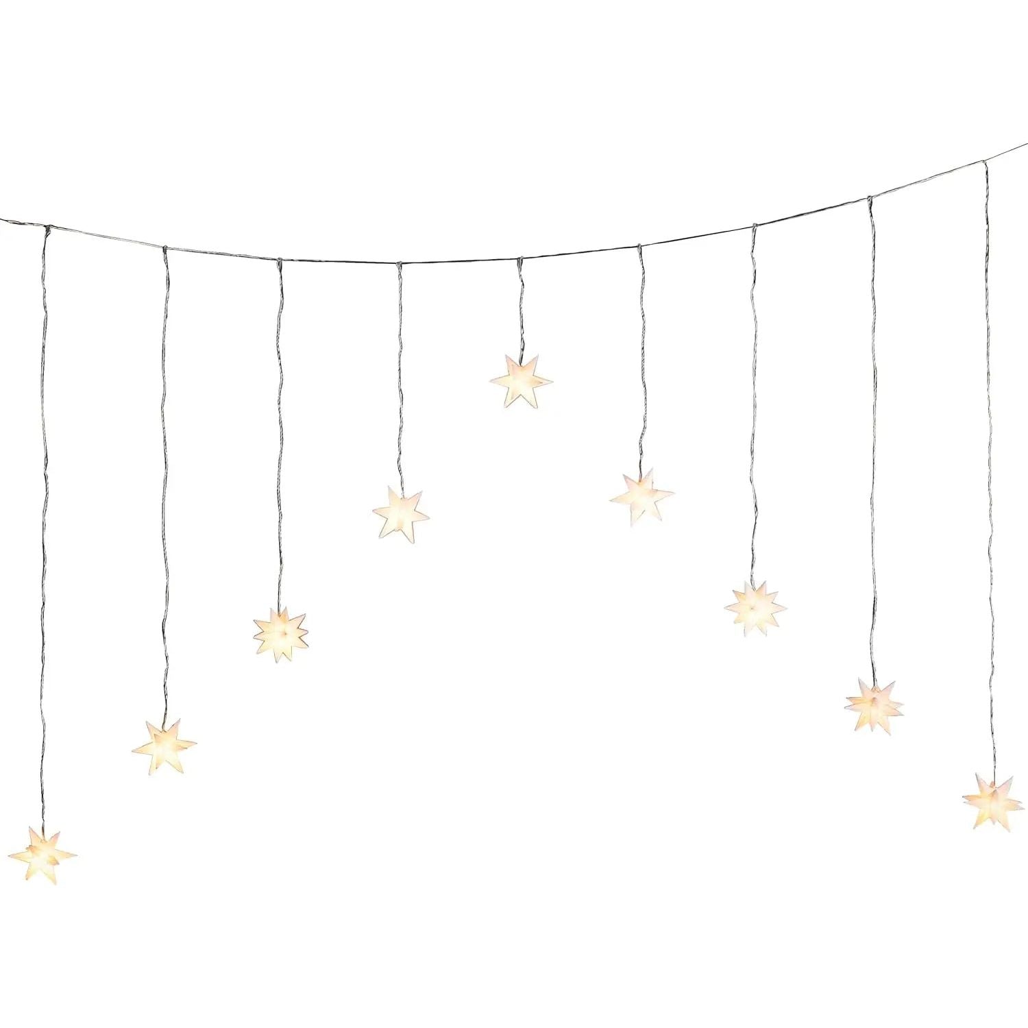 Star curtain star curtain LED warm white light curtain light chain 120x160 cm