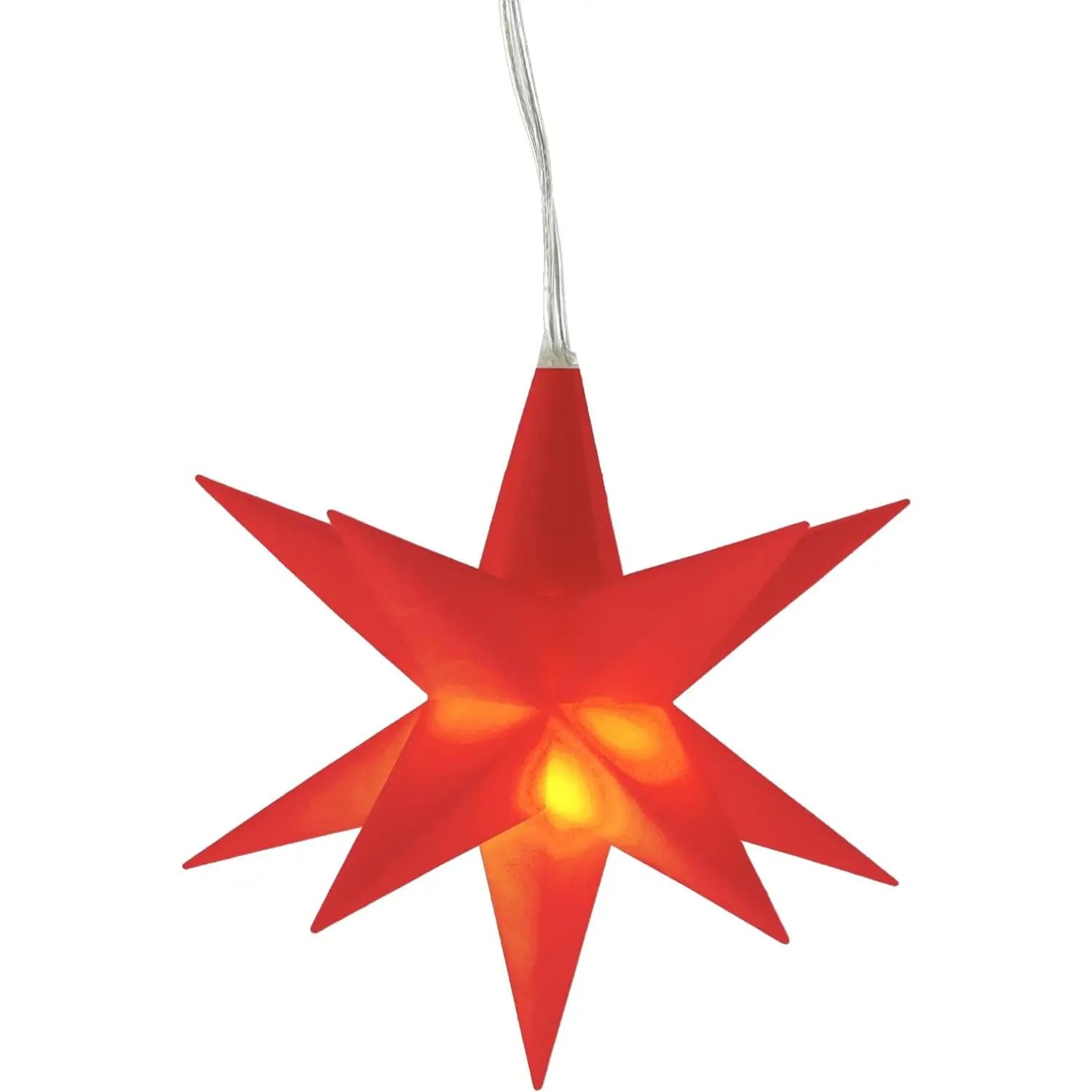 Poinsettia Star Timer Christmas Lights Red Ø 11 cm
