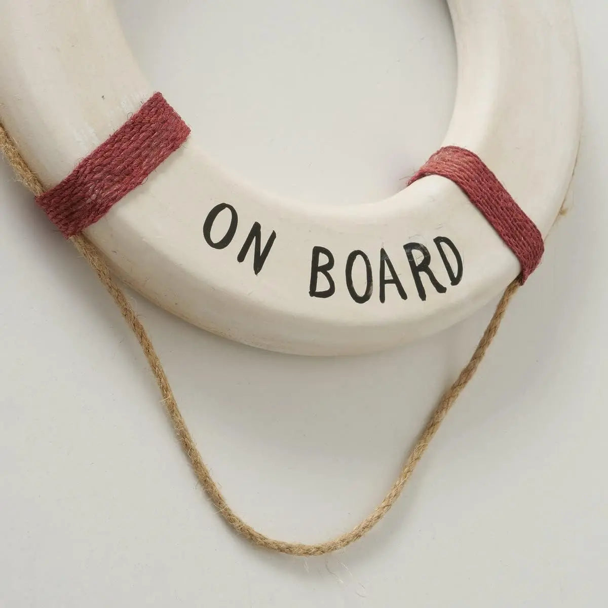 Wall picture lifebuoy maritime red 20 cm wood wall decoration jute decoration kitchen