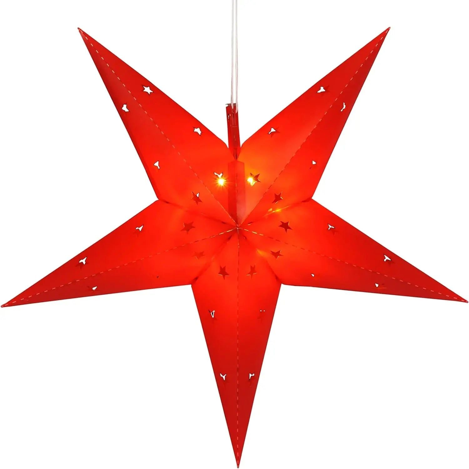 Star Christmas star 12 LED 44cm indoor outdoor timer red