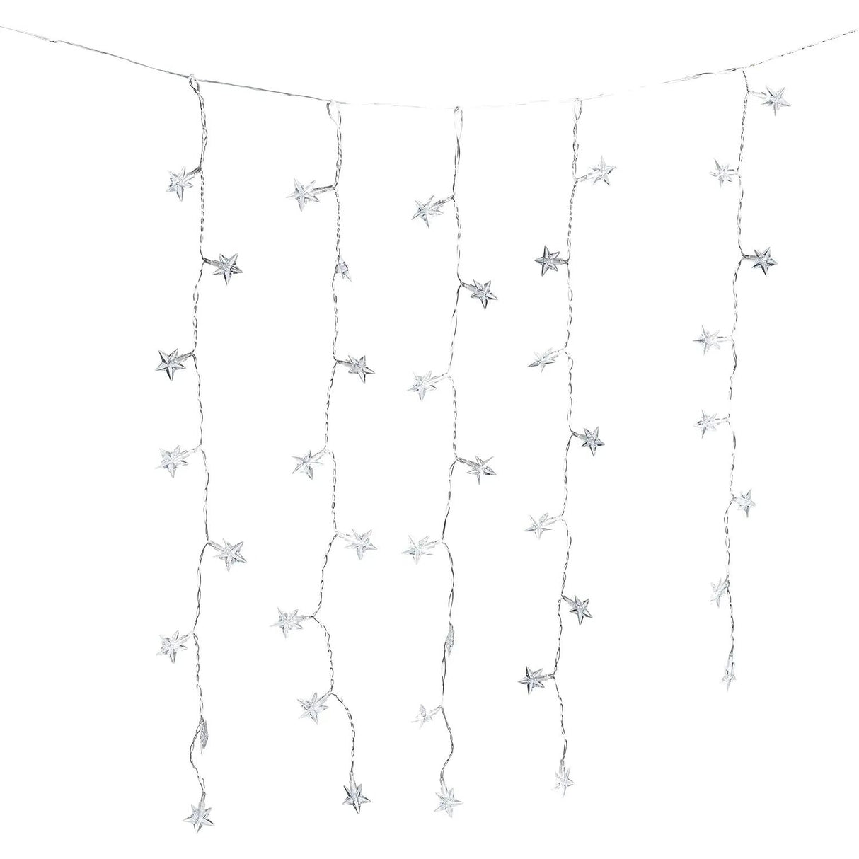 Fairy lights star curtain LED warm white light curtain 80x60cm battery timer
