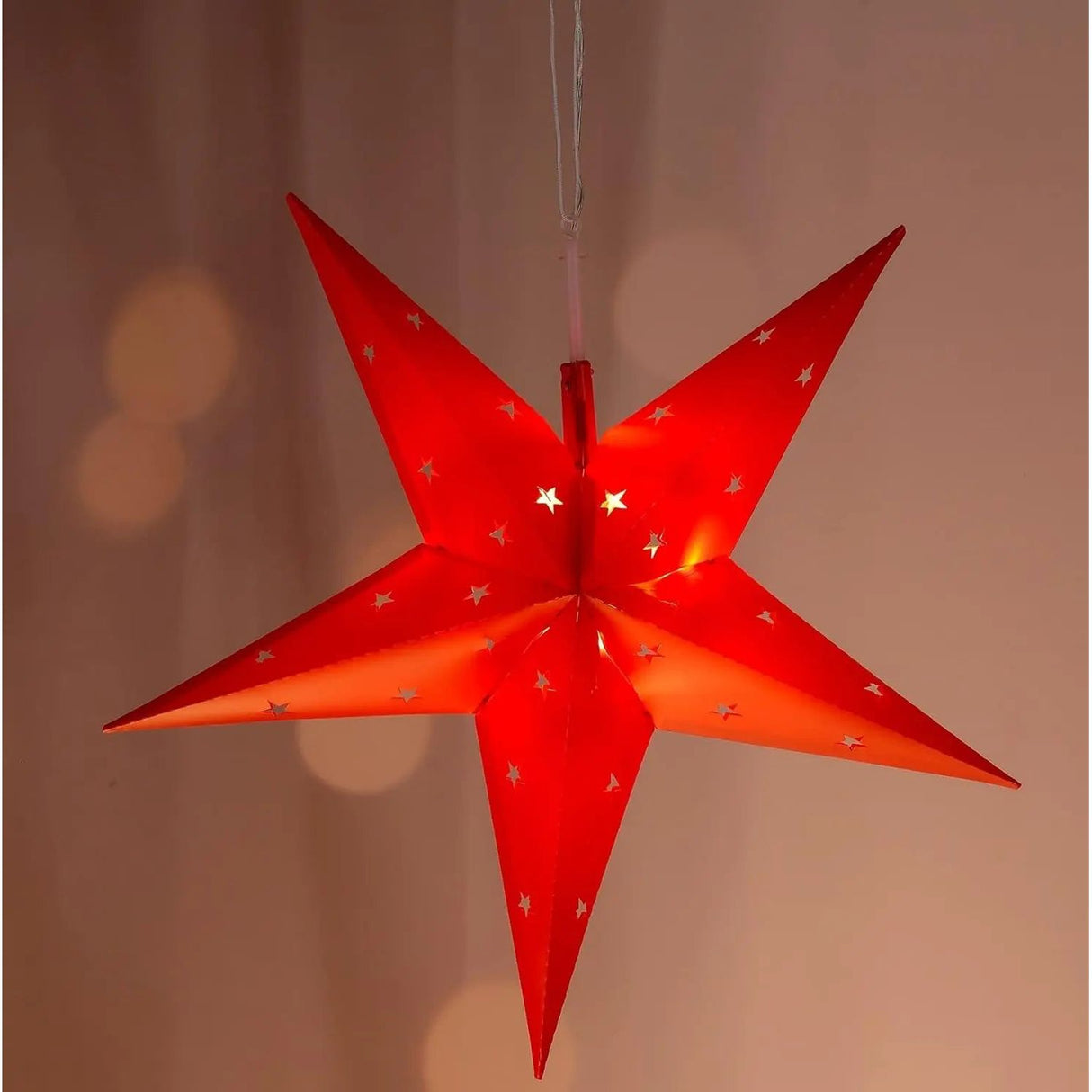 Star Christmas star 12 LED 44cm indoor outdoor timer red