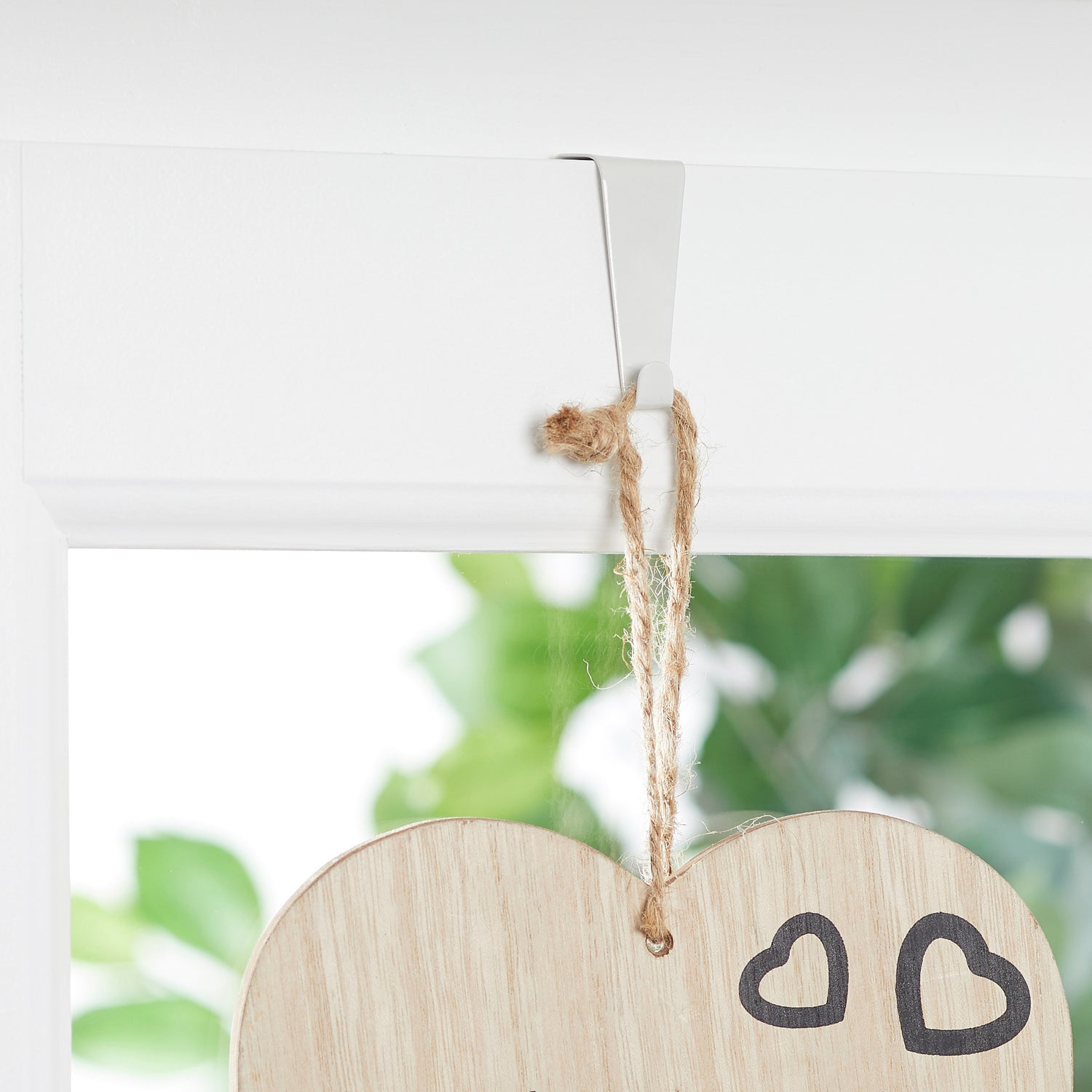 Hook door hook window hook for hanging white metal 8 piece set without drilling