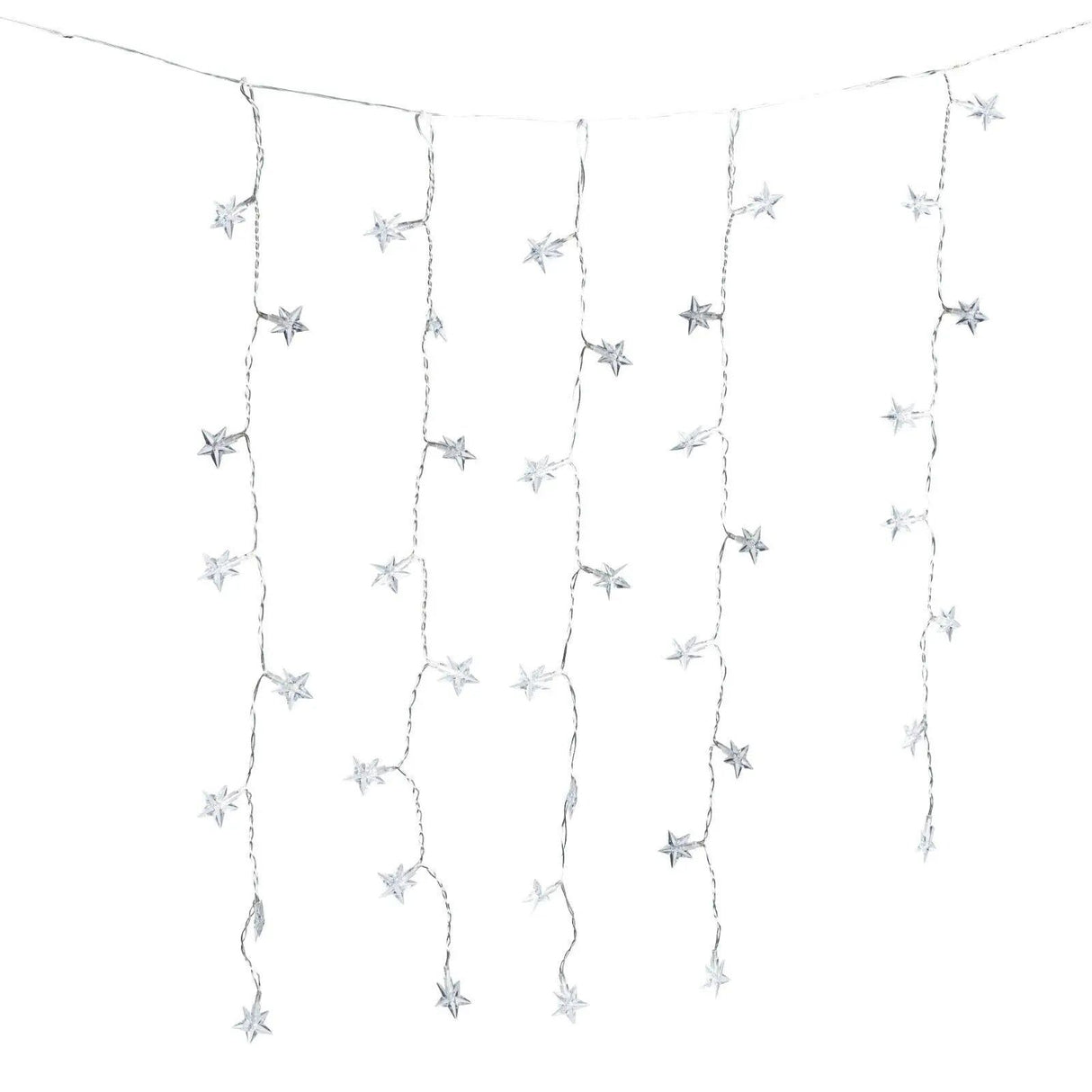 Fairy lights star curtain LED warm white light curtain 80x60cm battery timer