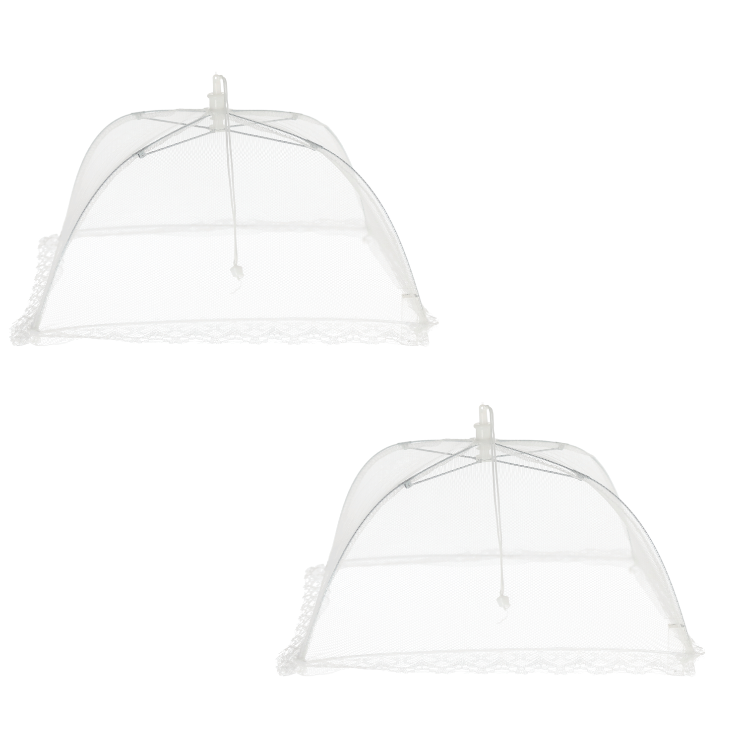 Food cover cover fly hood white set of 2 30x30 cm foldable