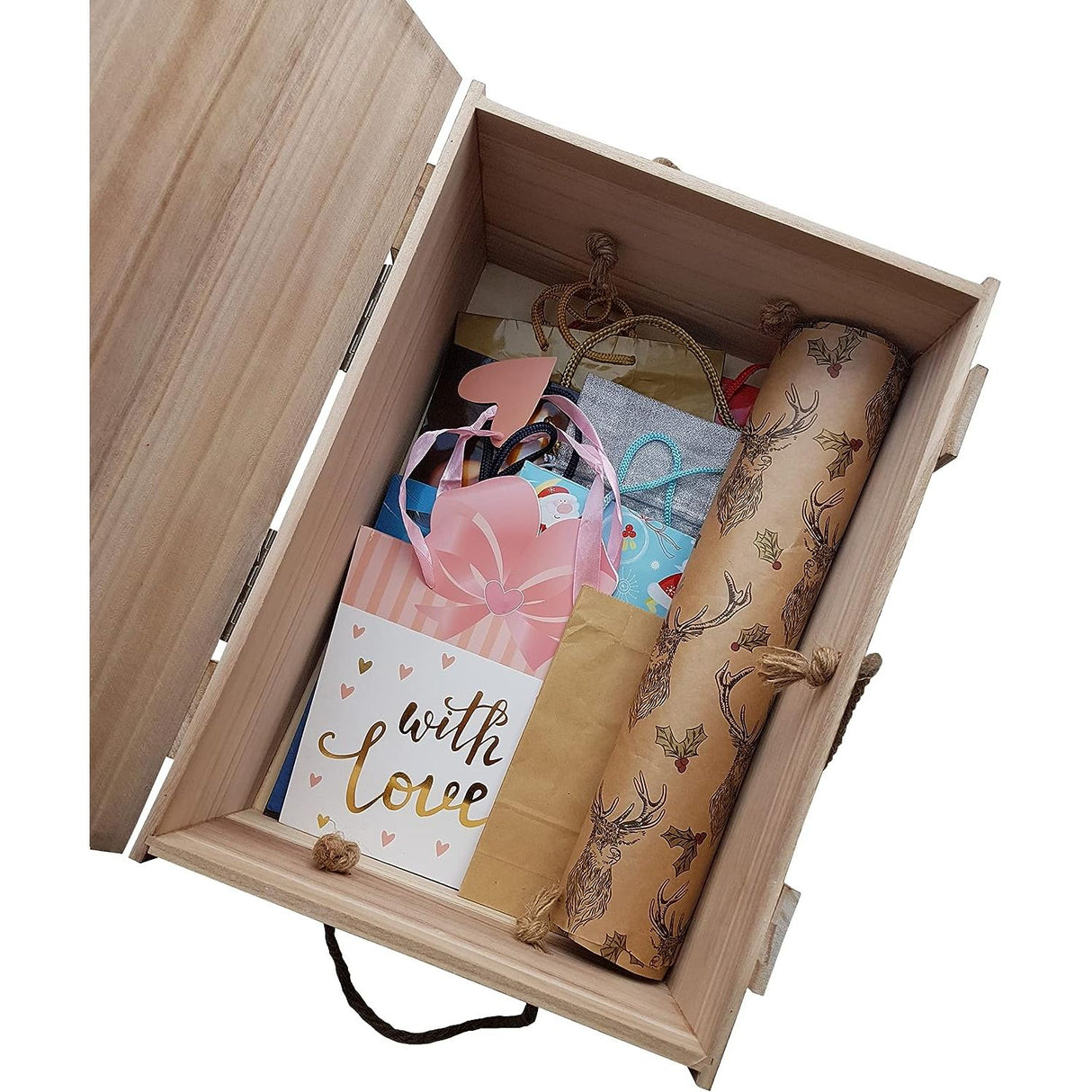 Wooden box with lid box treasure chest treasure chest brown with lid