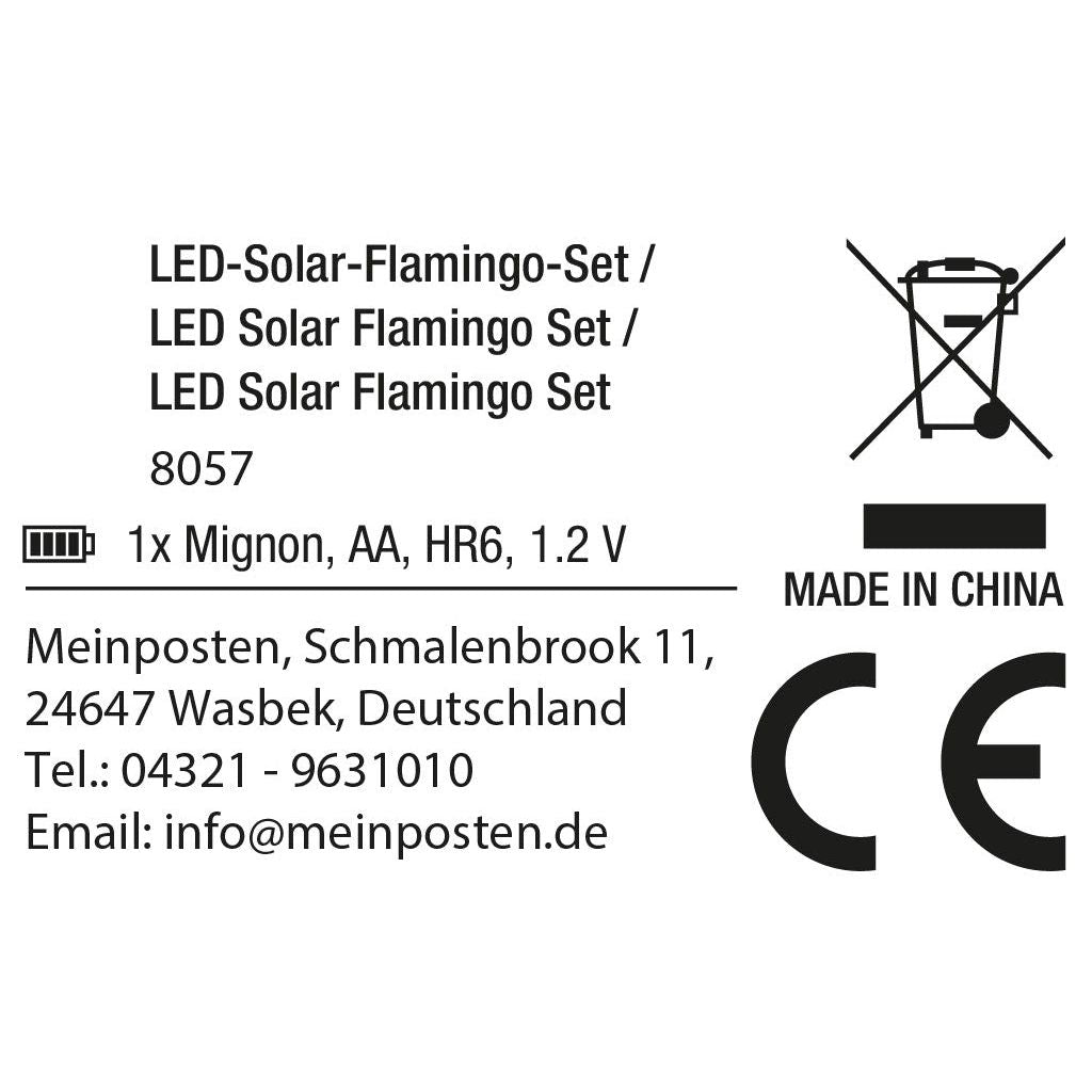 Garden figure design solar plug flamingo set of 3 height 52 cm LED SOLAR sensor NEW