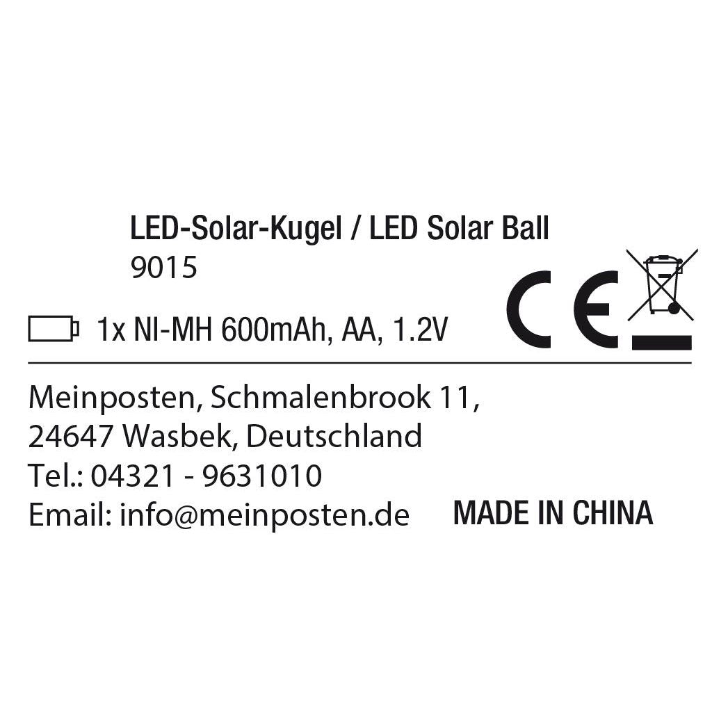 Solar light garden stake rust 53 cm LED lamp solar ball