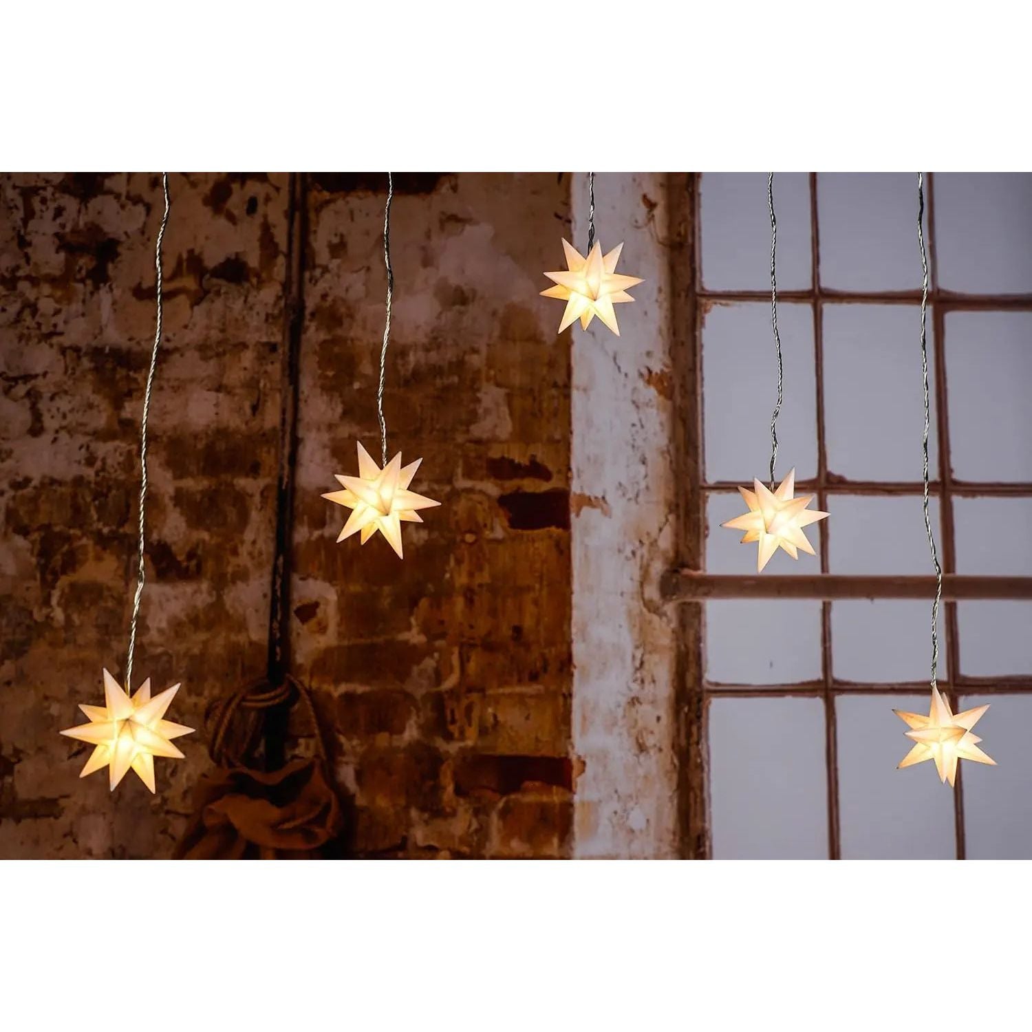 Star curtain star curtain LED warm white light curtain light chain 120x160 cm