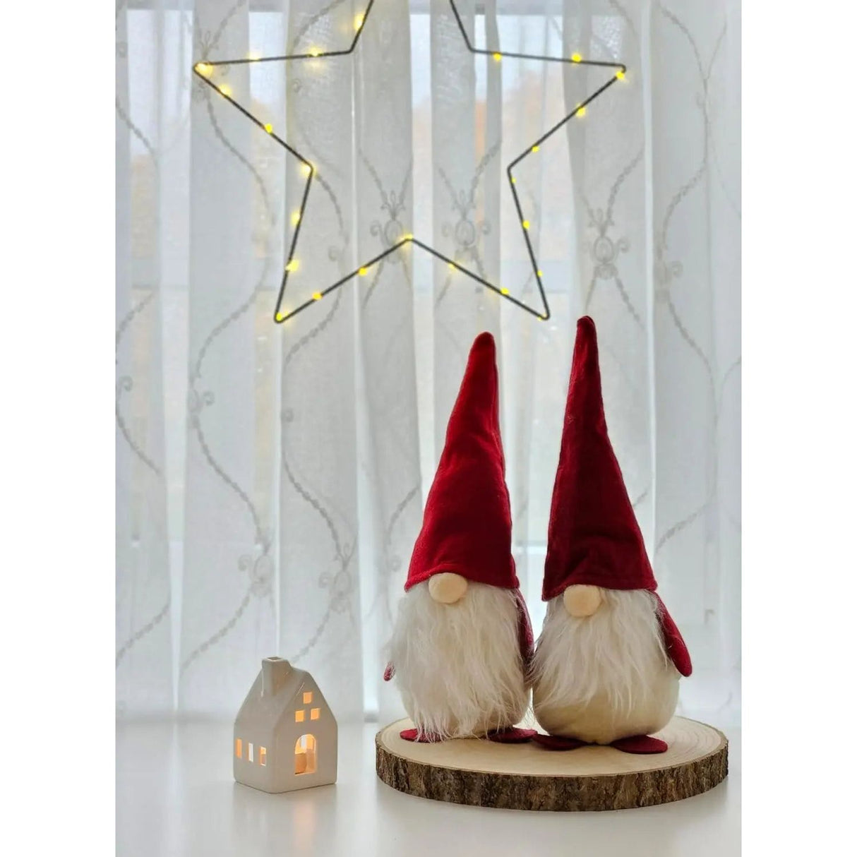 2x gnome felt Christmas gnome Christmas decoration doorstop Santa Claus 30 cm