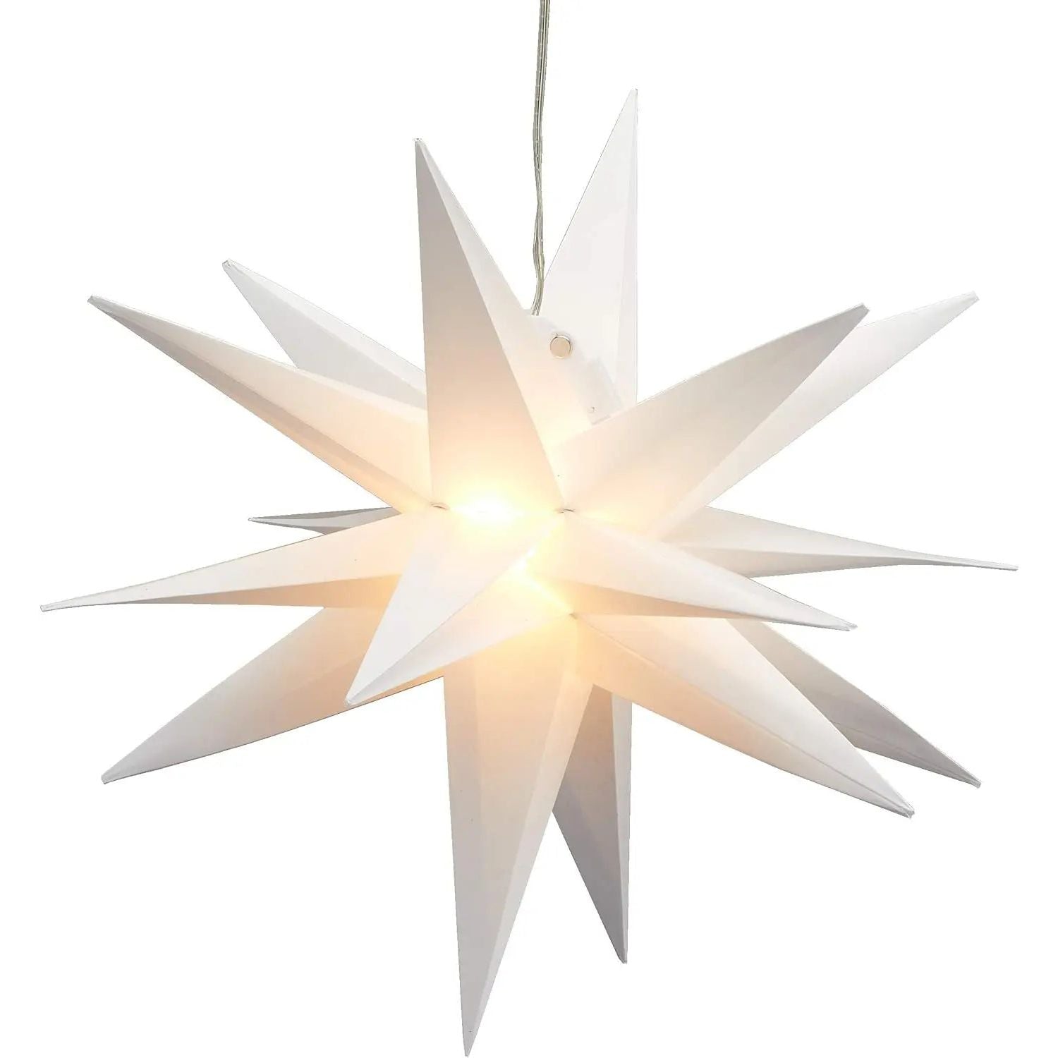 Star Christmas star LED Ø 35 cm in&outdoor timer white lighting battery