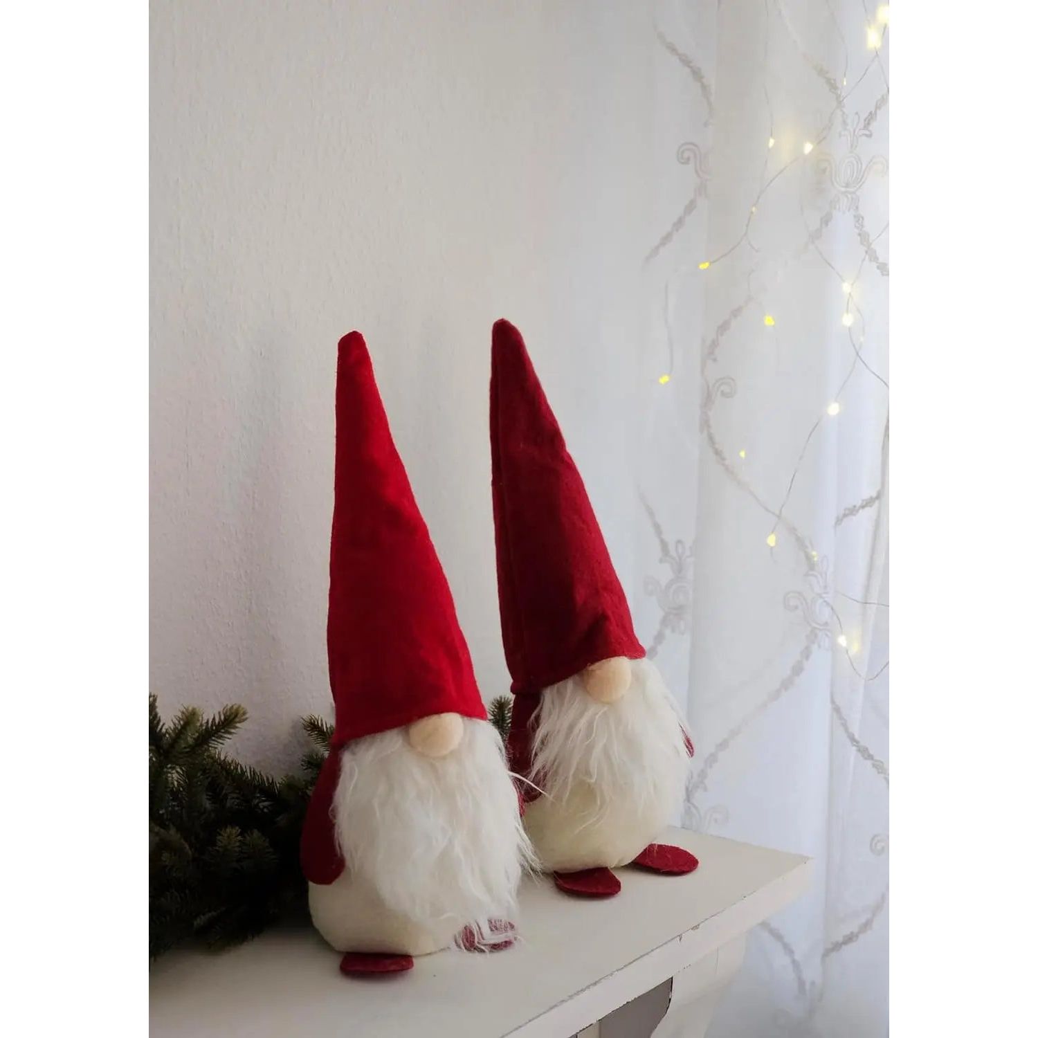 2x gnome felt Christmas gnome Christmas decoration doorstop Santa Claus 30 cm