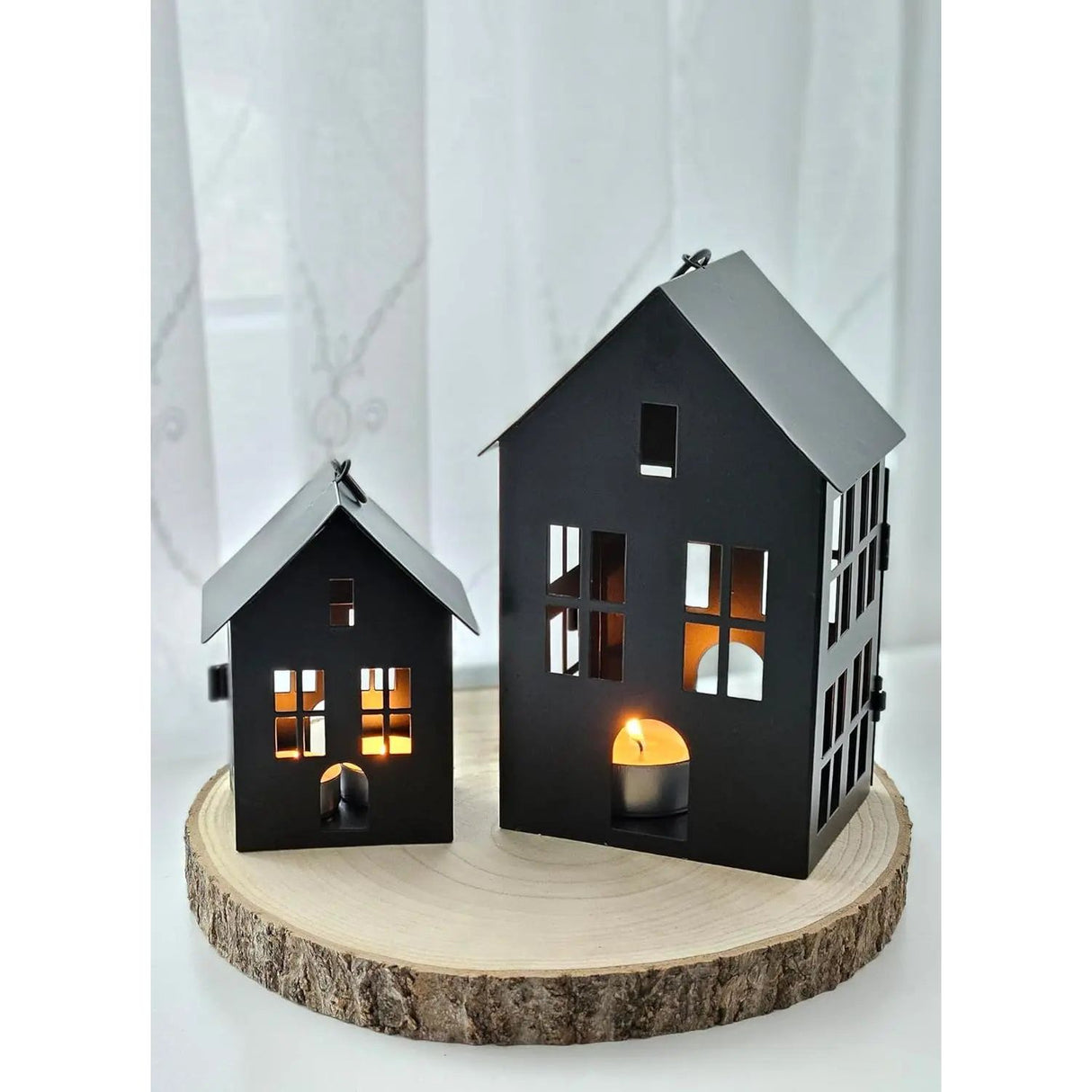 House metal black decoration myposten 3 set lanterns wind light