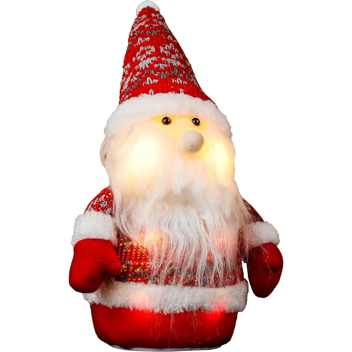 Santa Claus LED scarf & hat lighting warm white height 25 cm