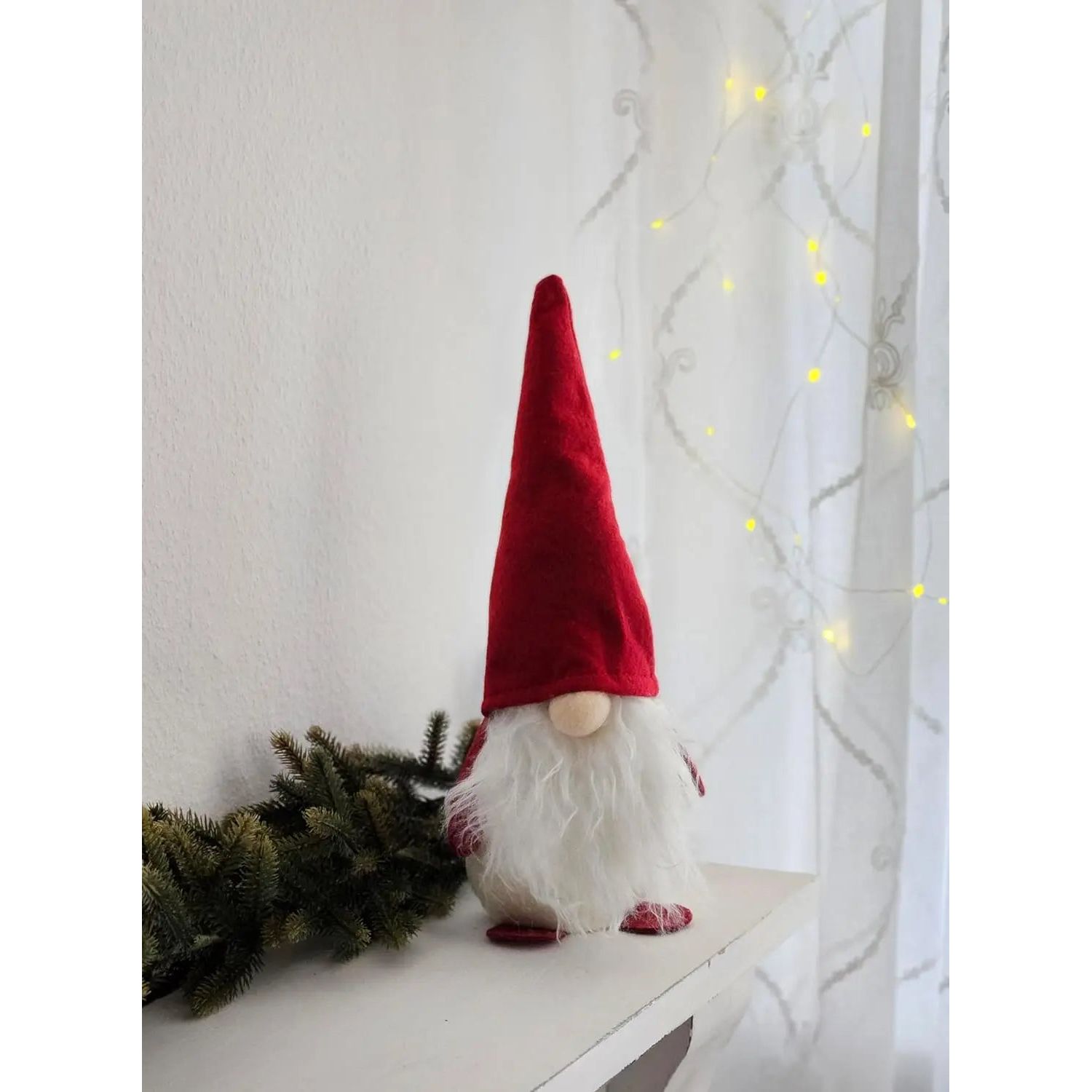 2x gnome felt Christmas gnome Christmas decoration doorstop Santa Claus 30 cm