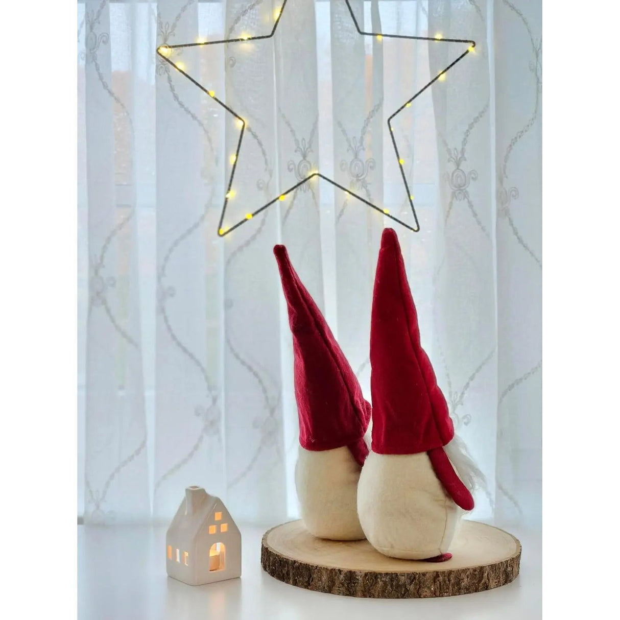 2x gnome felt Christmas gnome Christmas decoration doorstop Santa Claus 30 cm