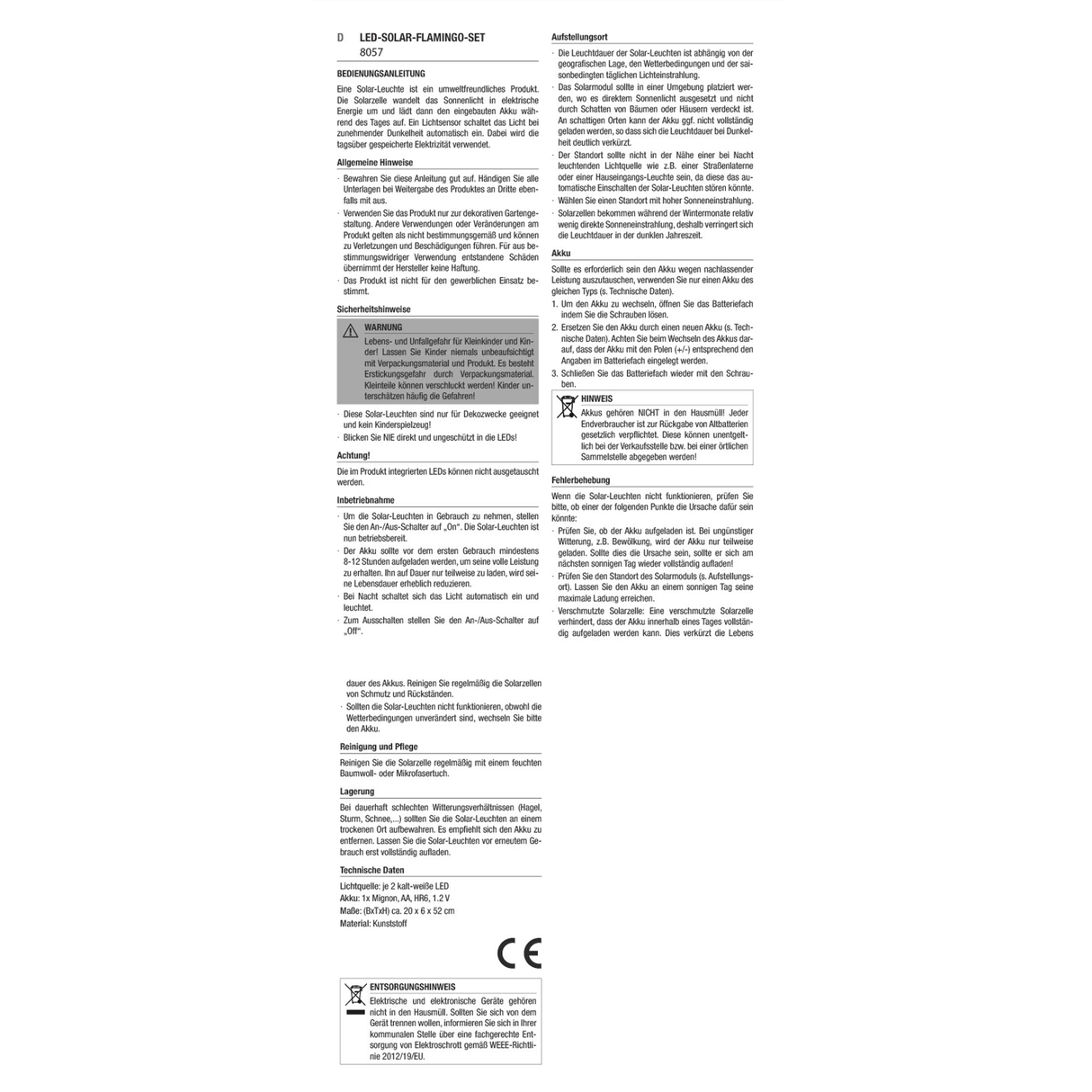 Garden figure design solar plug flamingo set of 3 height 52 cm LED SOLAR sensor NEW